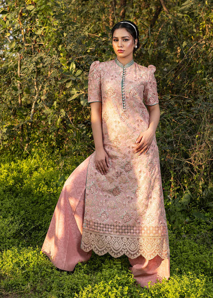 HSY | Summer Edit | Salmon Pink - Pakistani Designer Dress - by HSY - Type : Ladies Clothes - 100% Original at Saira Sultan