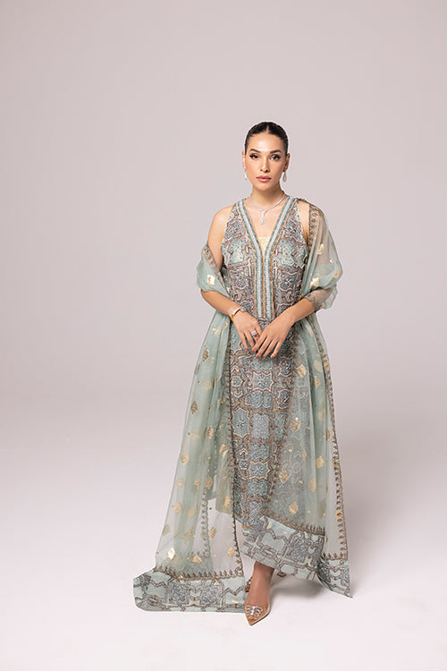 Laj | Elaheh Formals | MAYA XL Ice Blue Net