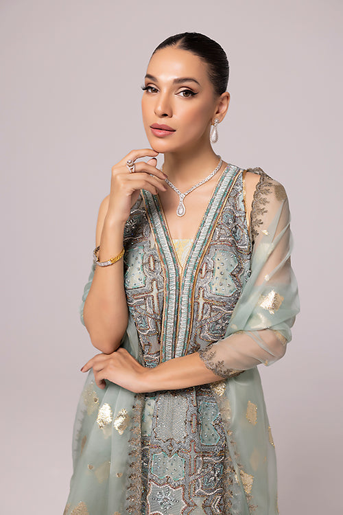 Laj | Elaheh Formals | MAYA M Ice Blue Net