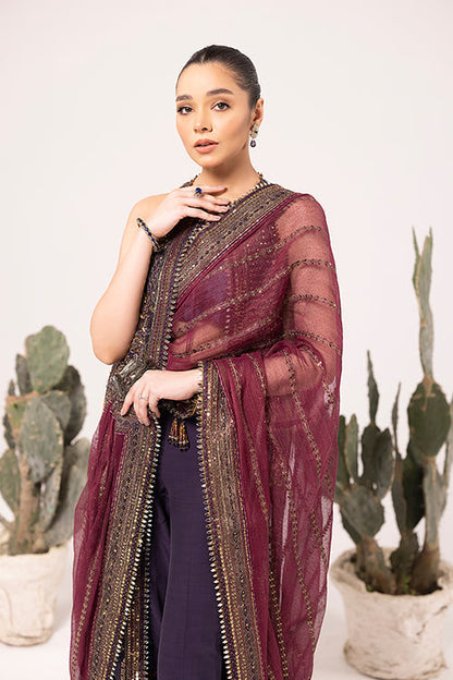 Laj | Elaheh Formals | DAHLIA L Purple Organza