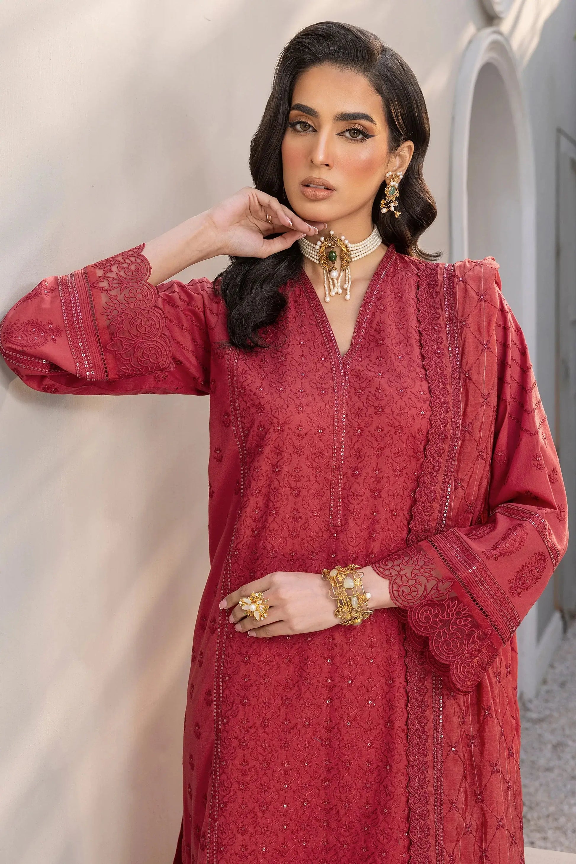 LSM | Embroidered Collection | 09 - Pakistani Designer Dress - by LSM | Type: Luxury - 100% Original at Saira Sultan