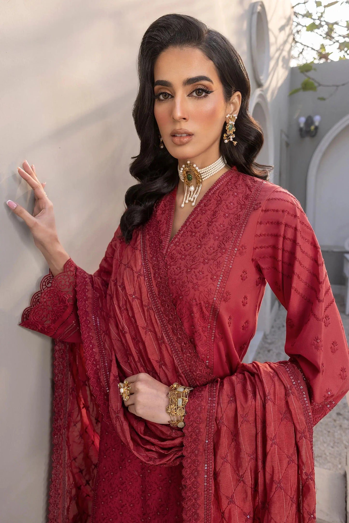 LSM | Embroidered Collection | 09 - Pakistani Designer Dress - by LSM | Type: Luxury - 100% Original at Saira Sultan