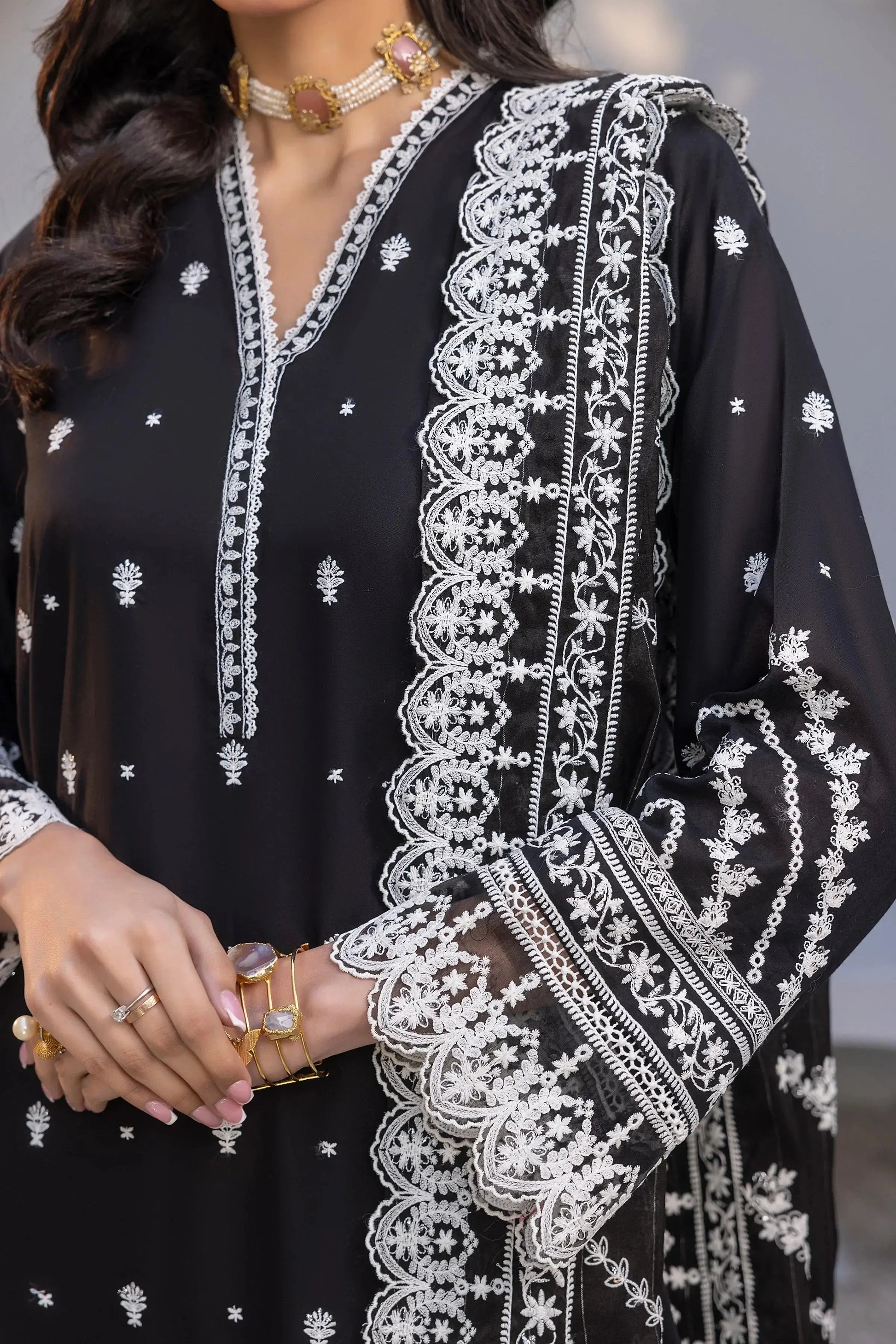 LSM | Embroidered Collection | 01 - Pakistani Designer Dress - by LSM | Type: Luxury - 100% Original at Saira Sultan