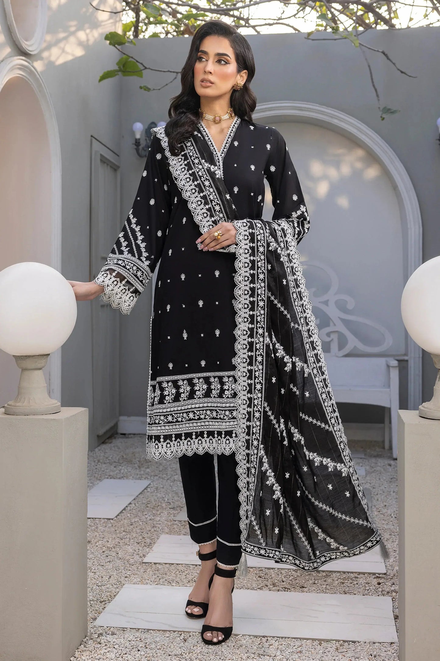 LSM | Embroidered Collection | 01 - Pakistani Designer Dress - by LSM | Type: Luxury - 100% Original at Saira Sultan