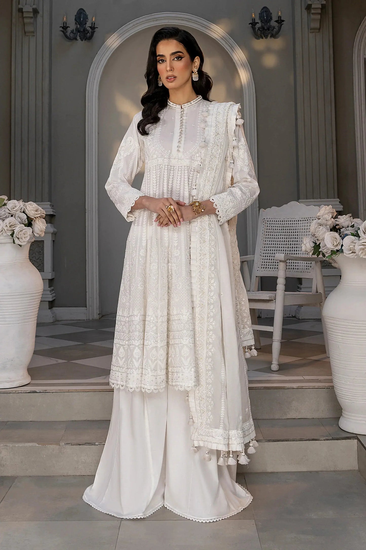 LSM | Embroidered Collection | 08 - Pakistani Designer Dress - by LSM | Type: Luxury - 100% Original at Saira Sultan