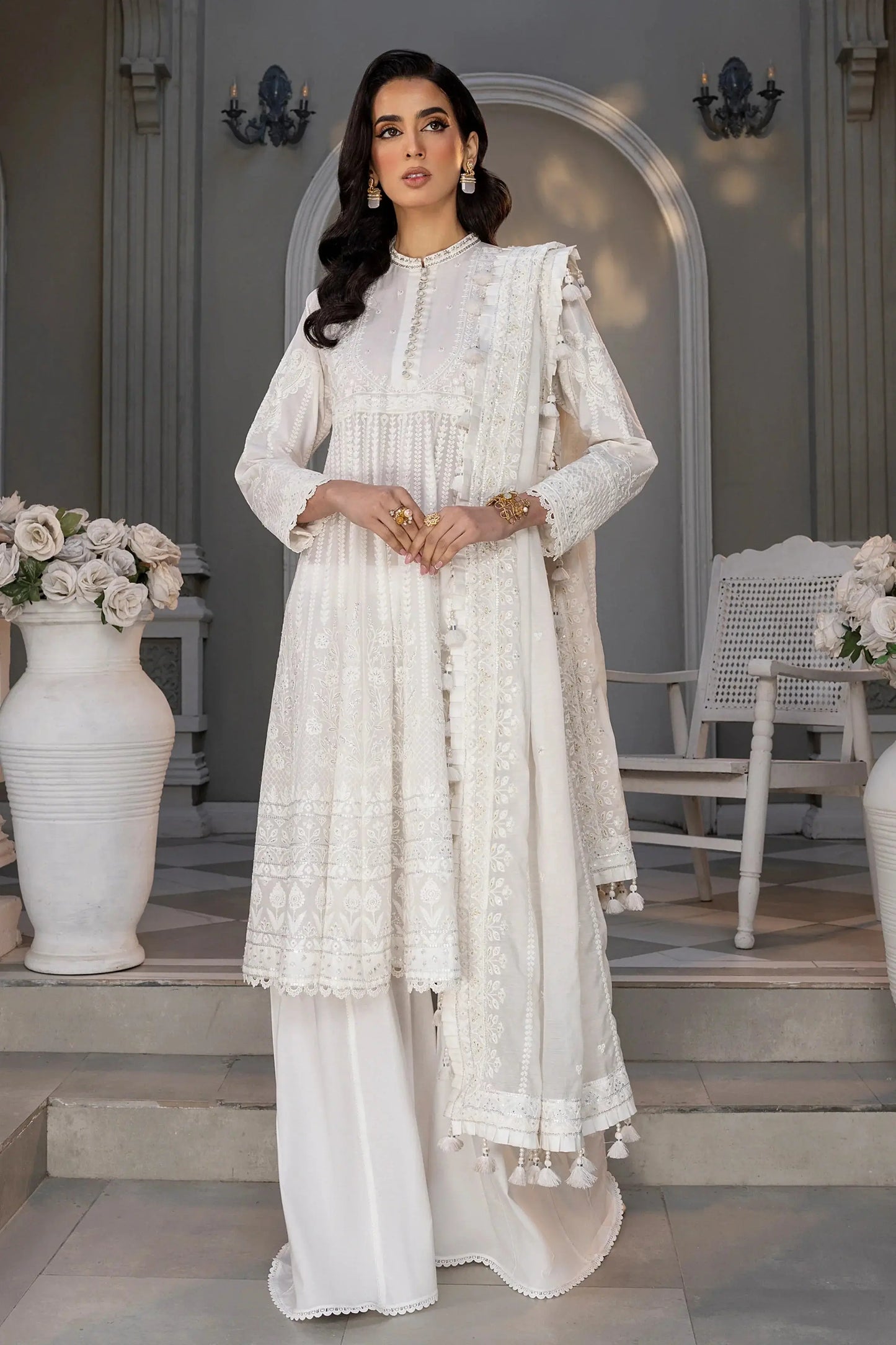 LSM | Embroidered Collection | 08 - Pakistani Designer Dress - by LSM | Type: Luxury - 100% Original at Saira Sultan