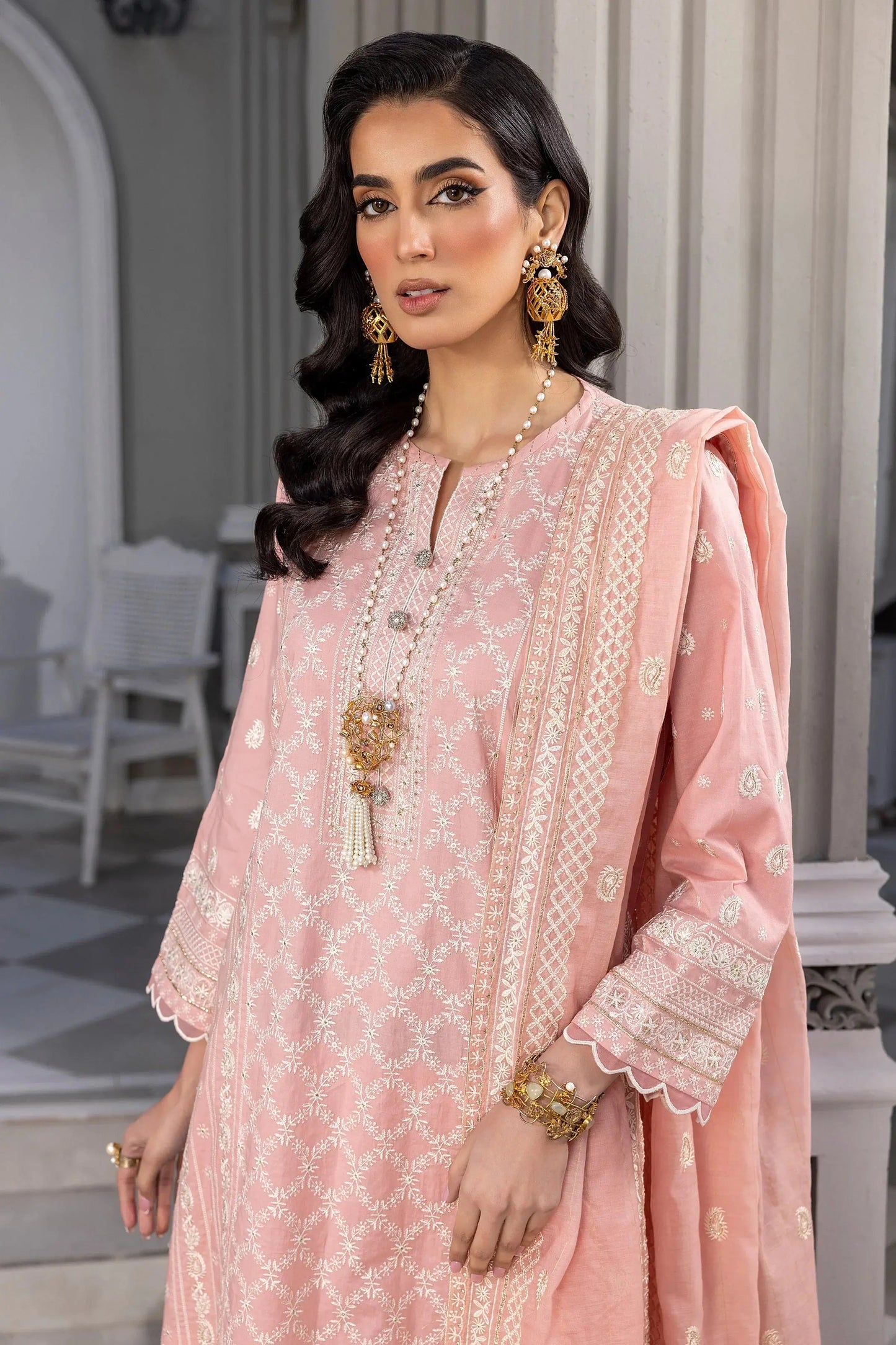 LSM | Embroidered Collection | 07 - Pakistani Designer Dress - by LSM | Type: Luxury - 100% Original at Saira Sultan