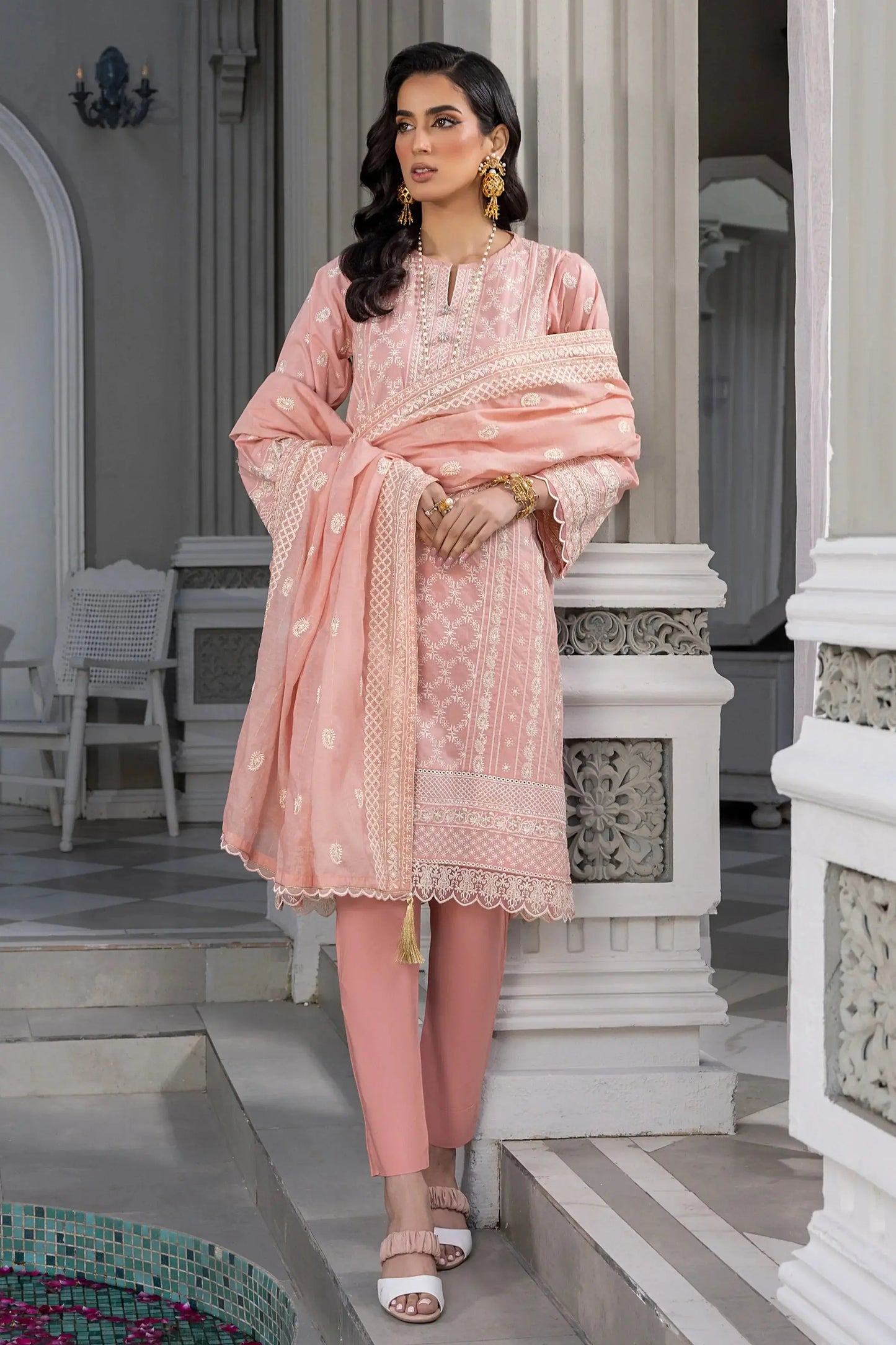 LSM | Embroidered Collection | 07 - Pakistani Designer Dress - by LSM | Type: Luxury - 100% Original at Saira Sultan