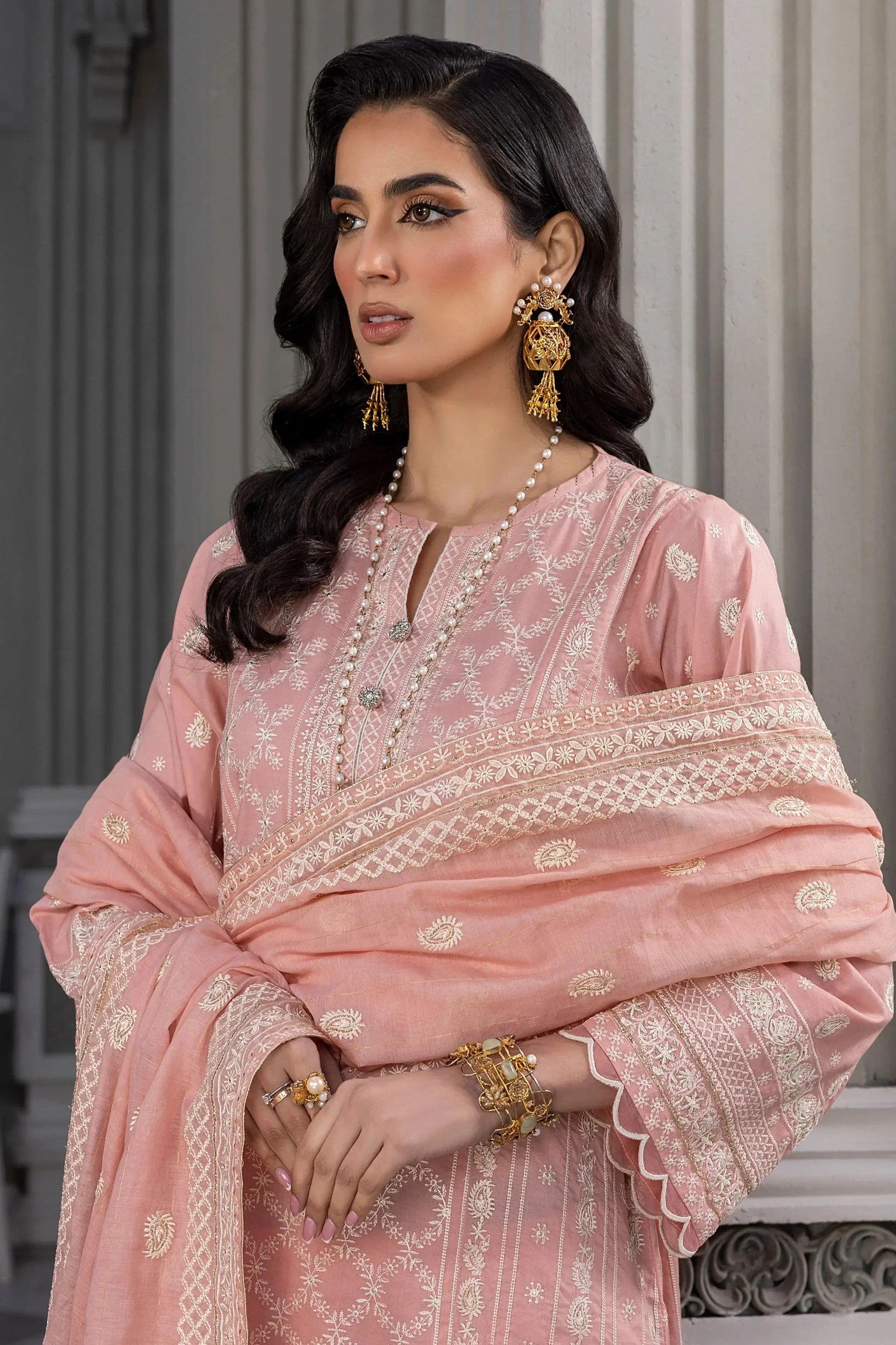 LSM | Embroidered Collection | 07 - Pakistani Designer Dress - by LSM | Type: Luxury - 100% Original at Saira Sultan
