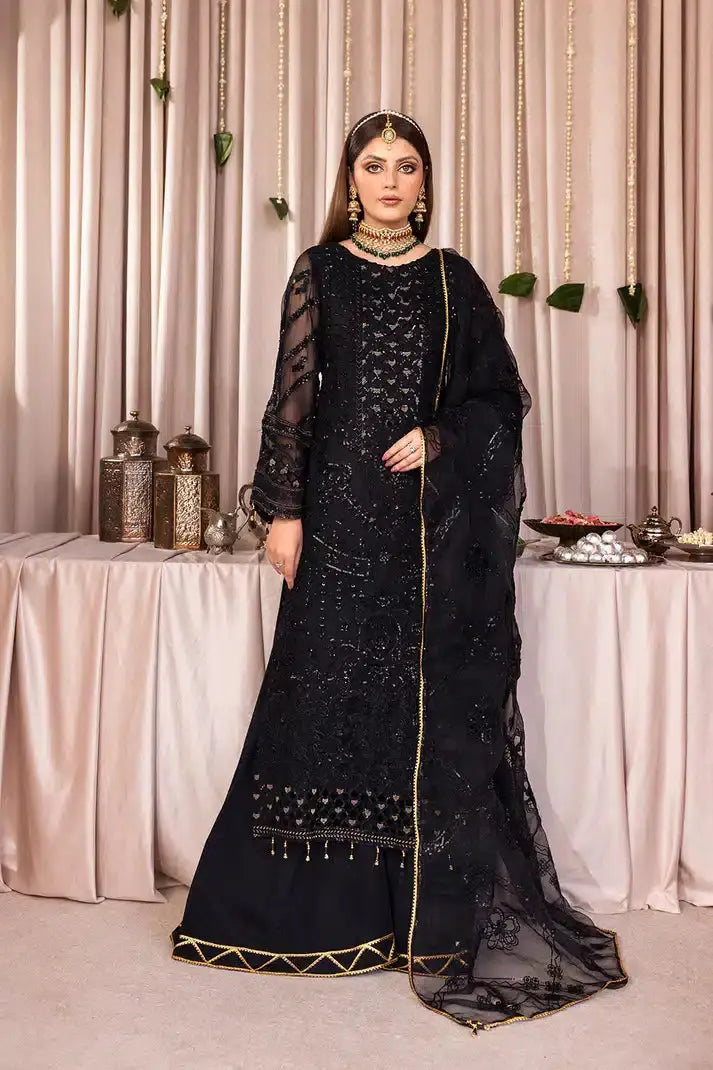 Emaan Adeel | Romansiyyah Luxury Formals 23 | RM-07 BLACK SWAN - Pakistani Designer Dress - by Emaan Adeel | Type: Formal - 100% Original at Saira Sultan