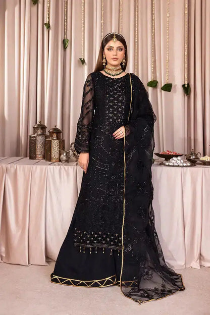 Emaan Adeel | Romansiyyah Luxury Formals 23 | RM-07 BLACK SWAN - Pakistani Designer Dress - by Emaan Adeel | Type: Formal - 100% Original at Saira Sultan