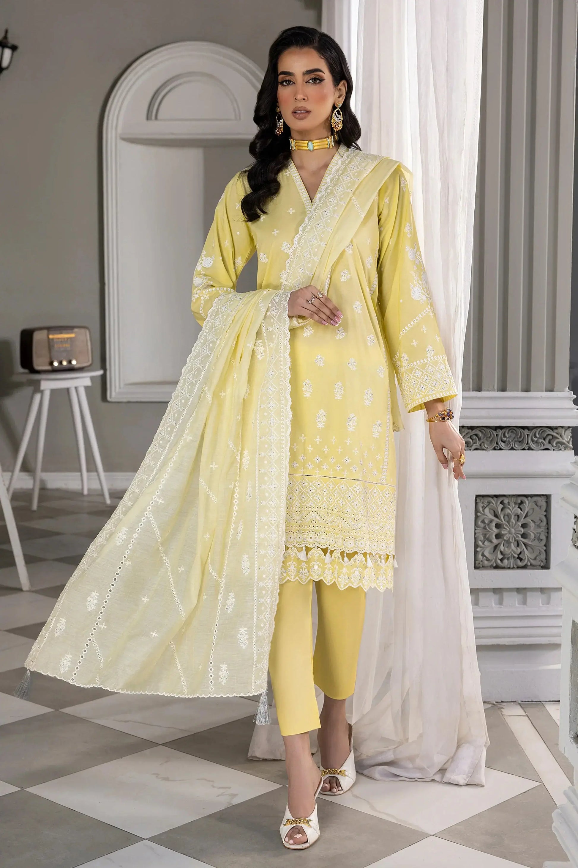 LSM | Embroidered Collection | 06 - Pakistani Designer Dress - by LSM | Type: Luxury - 100% Original at Saira Sultan