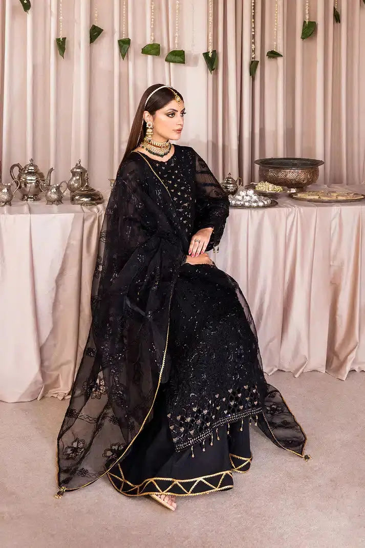 Emaan Adeel | Romansiyyah Luxury Formals 23 | RM-07 BLACK SWAN - Pakistani Designer Dress - by Emaan Adeel | Type: Formal - 100% Original at Saira Sultan
