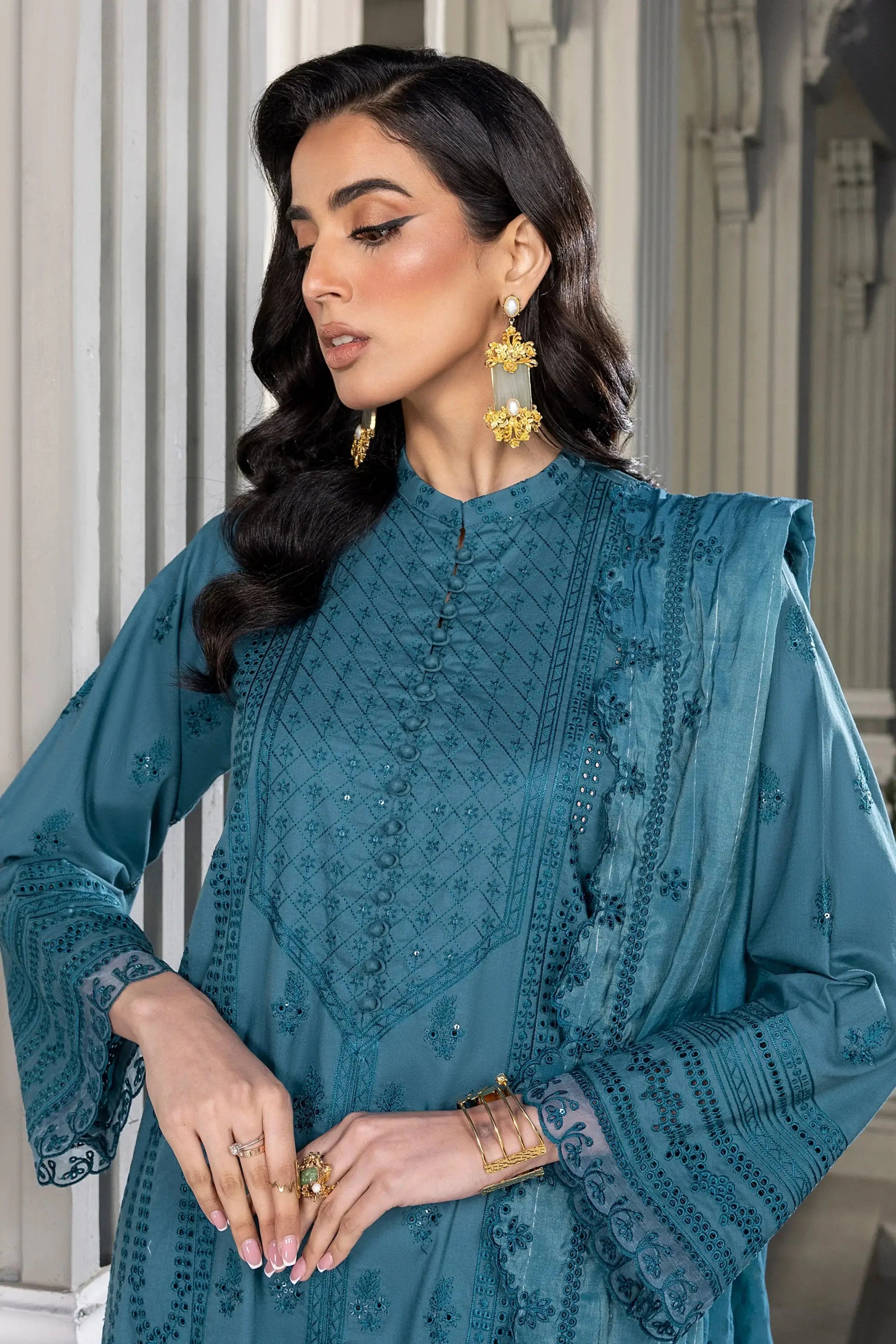 LSM | Embroidered Collection | 05 - Pakistani Designer Dress - by LSM | Type: Luxury - 100% Original at Saira Sultan