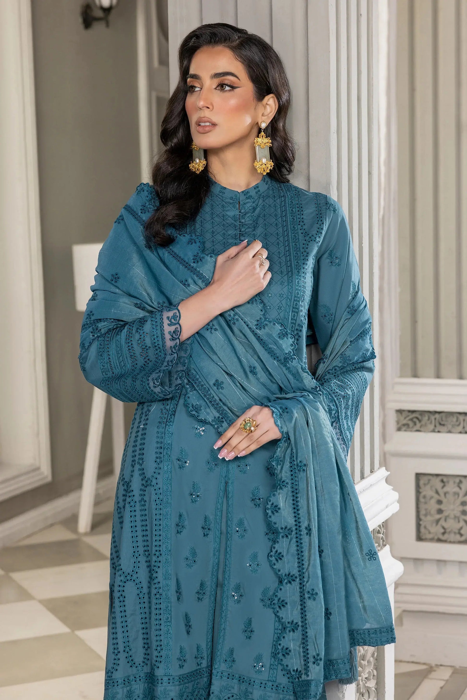 LSM | Embroidered Collection | 05 - Pakistani Designer Dress - by LSM | Type: Luxury - 100% Original at Saira Sultan