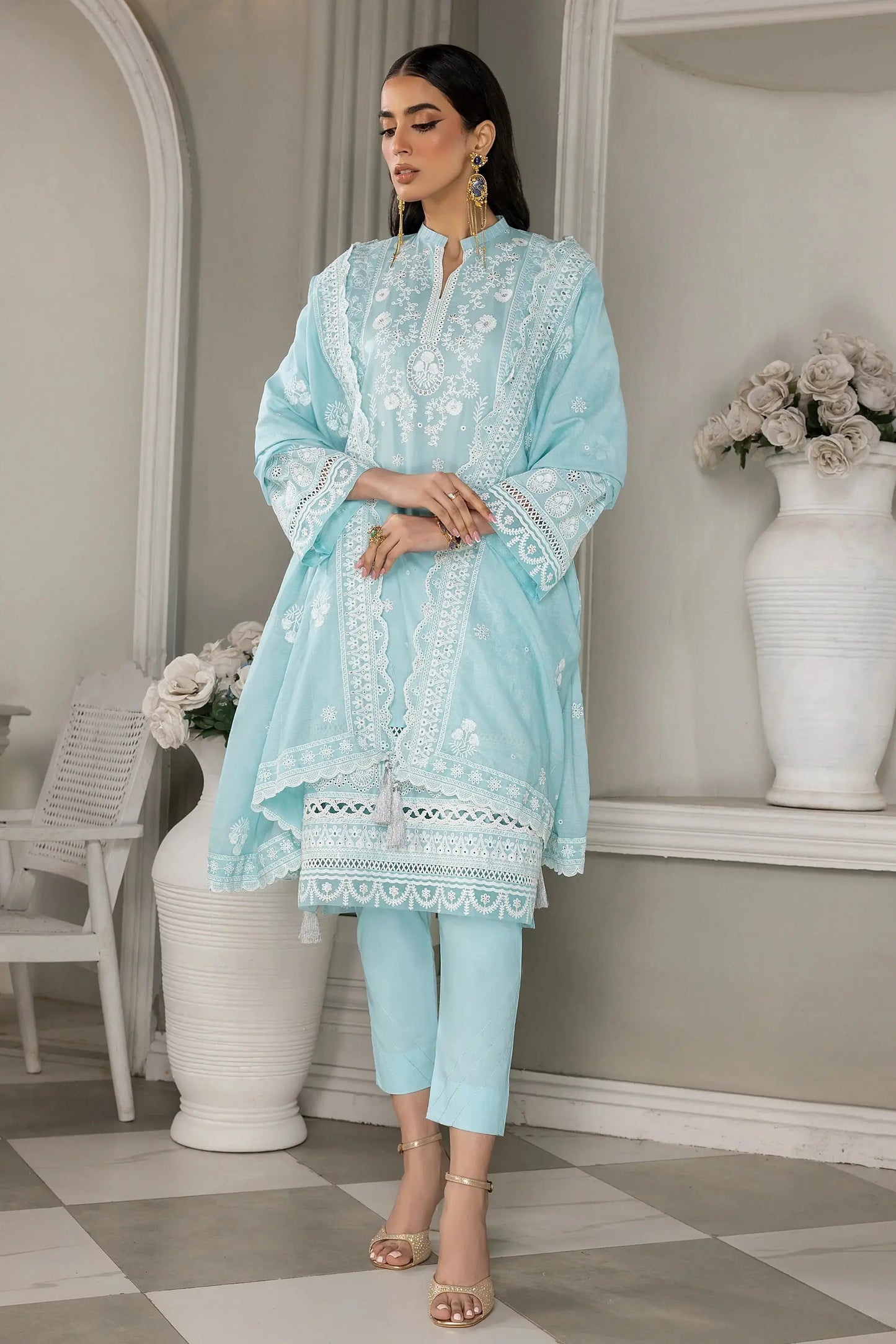 LSM | Embroidered Collection | 04 - Pakistani Designer Dress - by LSM | Type: Luxury - 100% Original at Saira Sultan