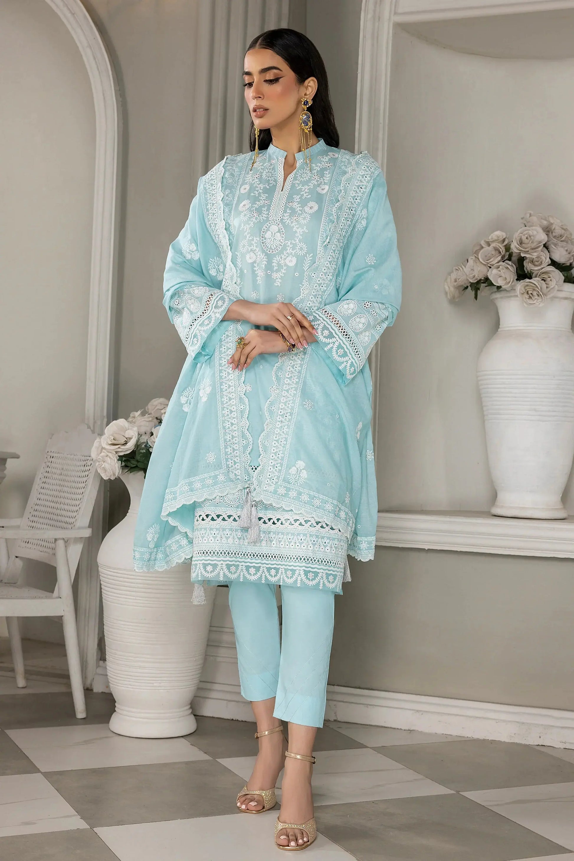 LSM | Embroidered Collection | 04 - Pakistani Designer Dress - by LSM | Type: Luxury - 100% Original at Saira Sultan