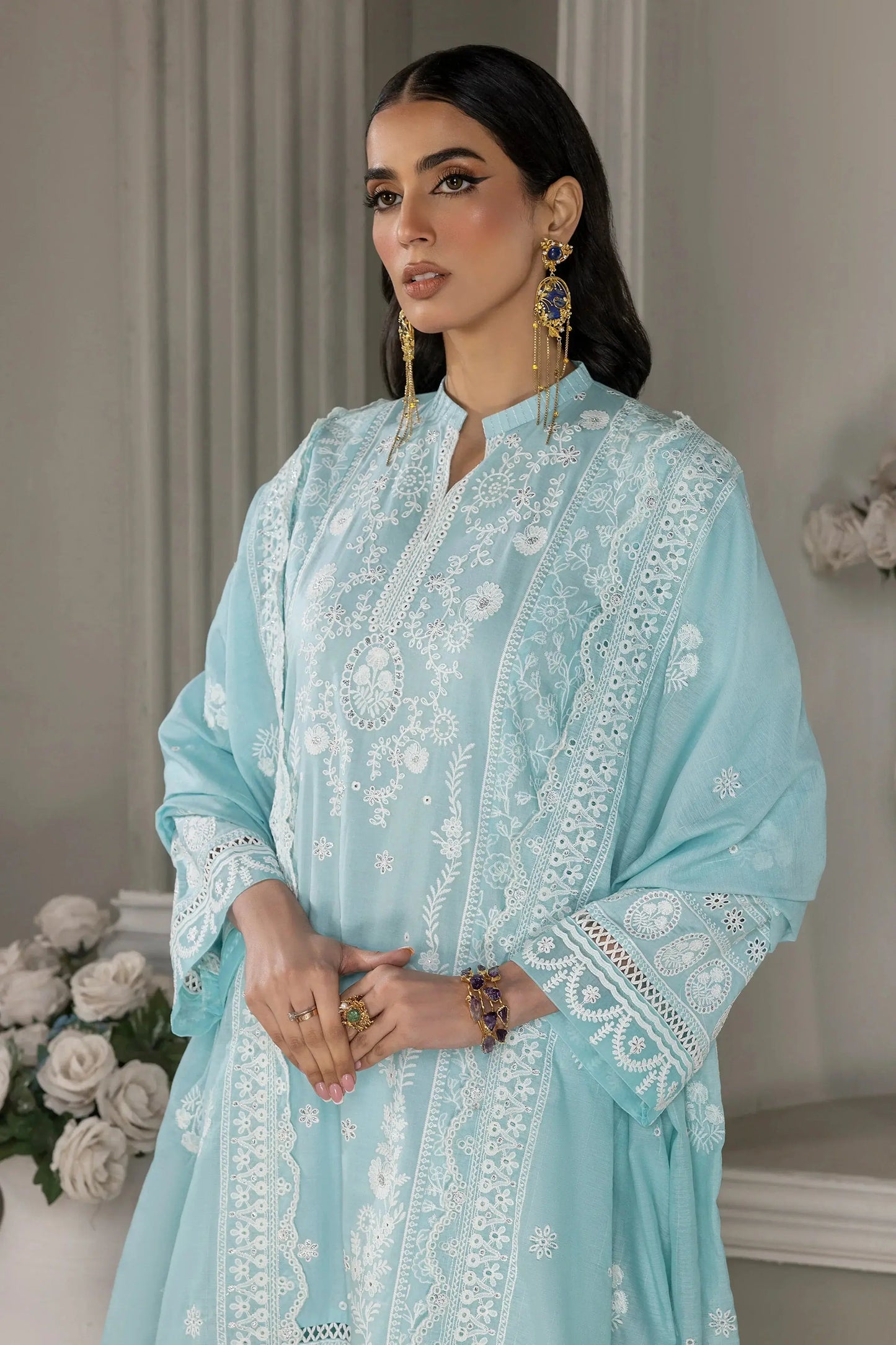 LSM | Embroidered Collection | 04 - Pakistani Designer Dress - by LSM | Type: Luxury - 100% Original at Saira Sultan