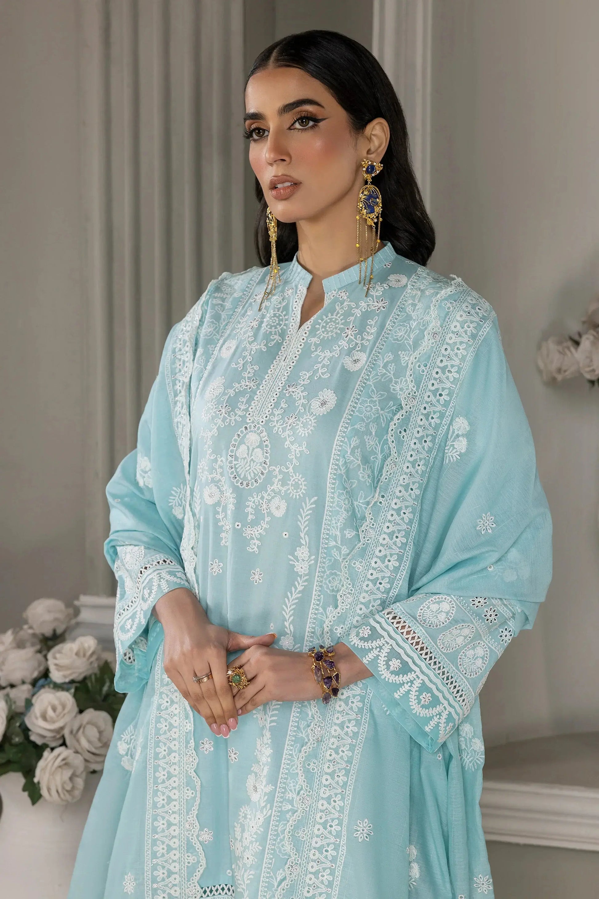 LSM | Embroidered Collection | 04 - Pakistani Designer Dress - by LSM | Type: Luxury - 100% Original at Saira Sultan