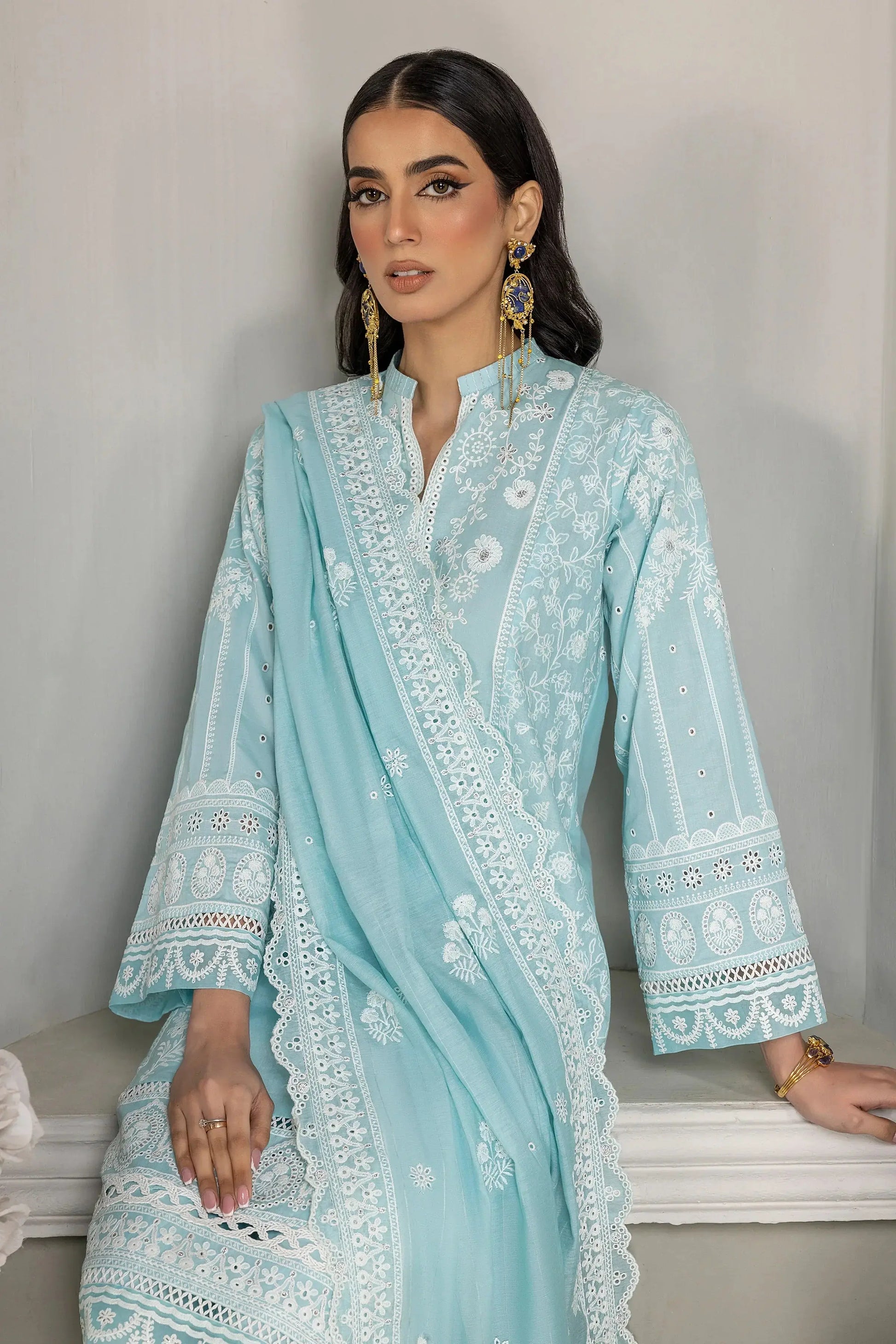 LSM | Embroidered Collection | 04 - Pakistani Designer Dress - by LSM | Type: Luxury - 100% Original at Saira Sultan