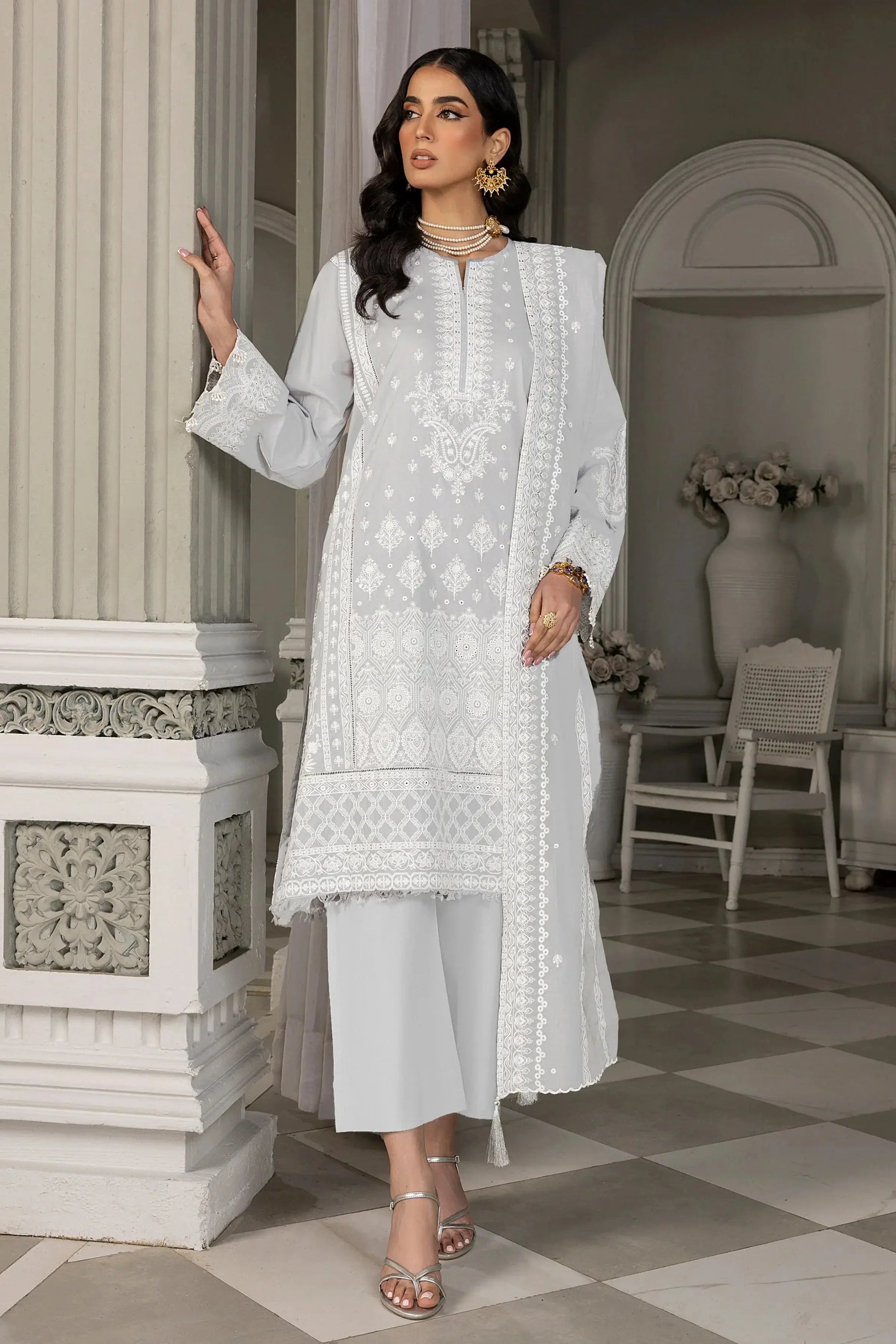 LSM | Embroidered Collection | 03 - Pakistani Designer Dress - by LSM | Type: Luxury - 100% Original at Saira Sultan