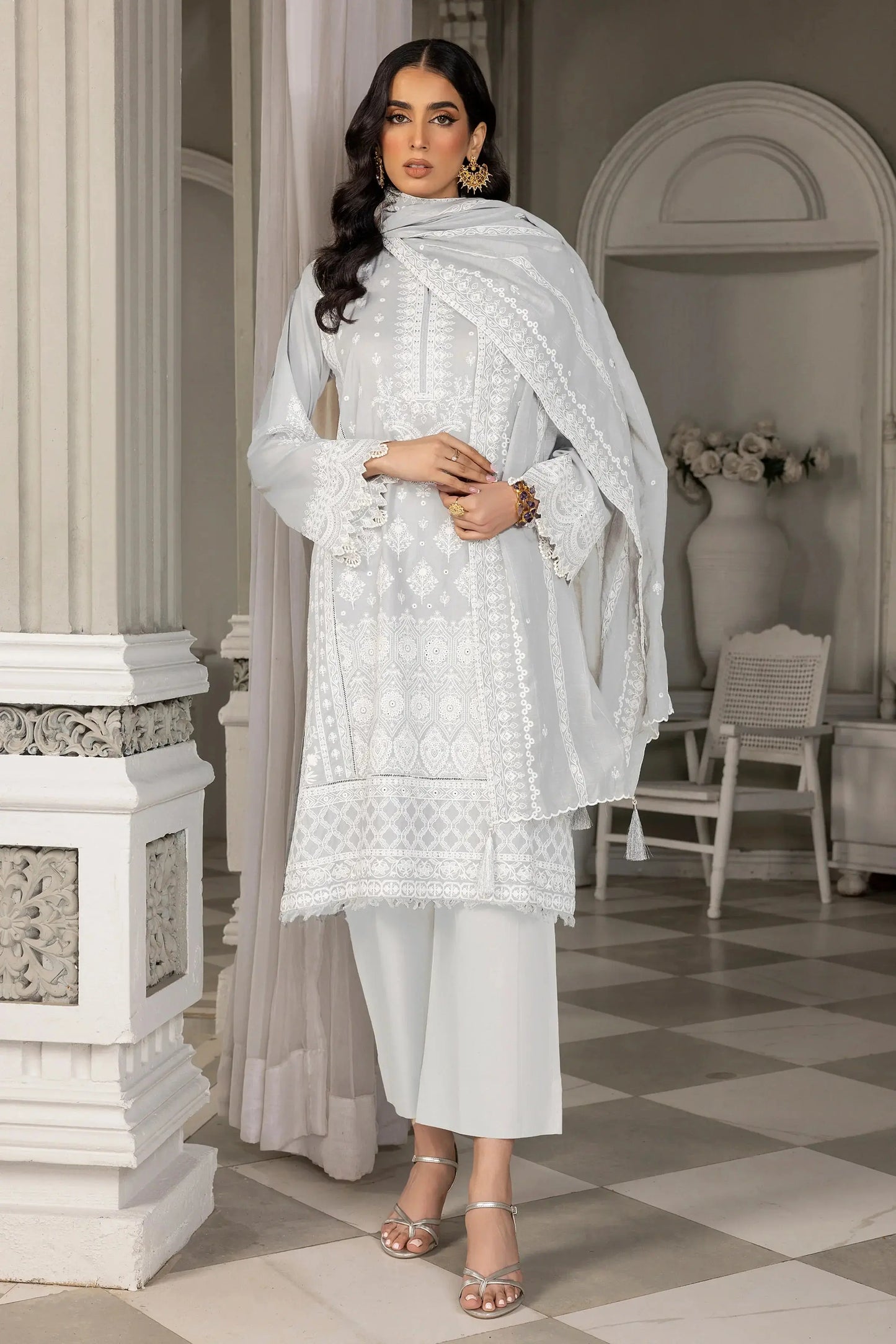 LSM | Embroidered Collection | 03 - Pakistani Designer Dress - by LSM | Type: Luxury - 100% Original at Saira Sultan