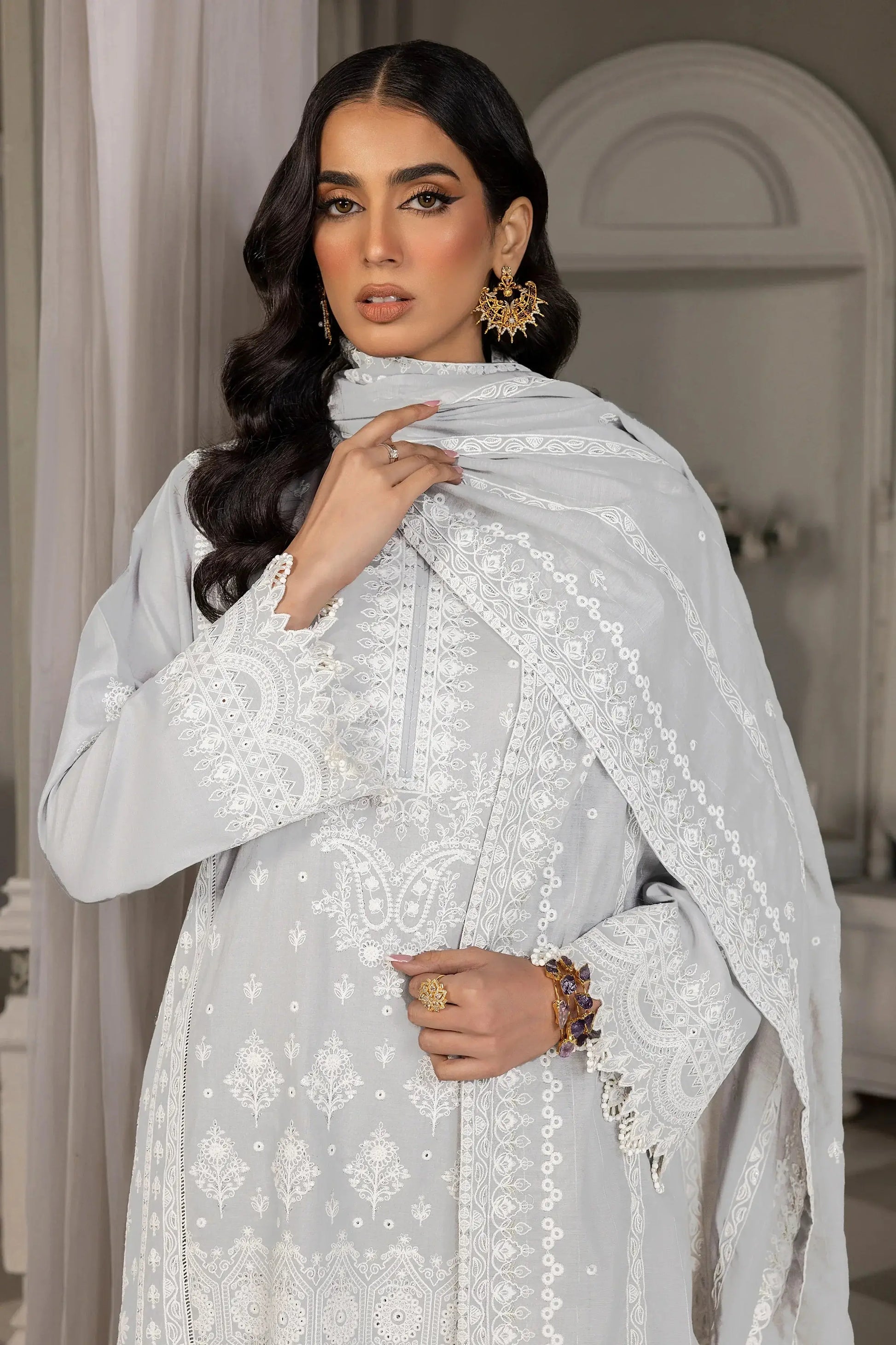 LSM | Embroidered Collection | 03 - Pakistani Designer Dress - by LSM | Type: Luxury - 100% Original at Saira Sultan