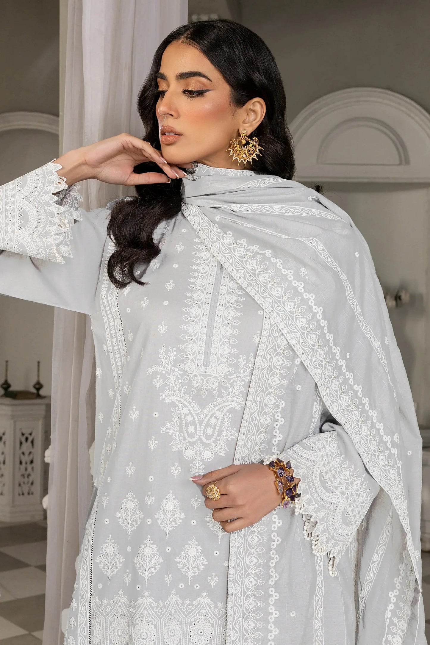LSM | Embroidered Collection | 03 - Pakistani Designer Dress - by LSM | Type: Luxury - 100% Original at Saira Sultan