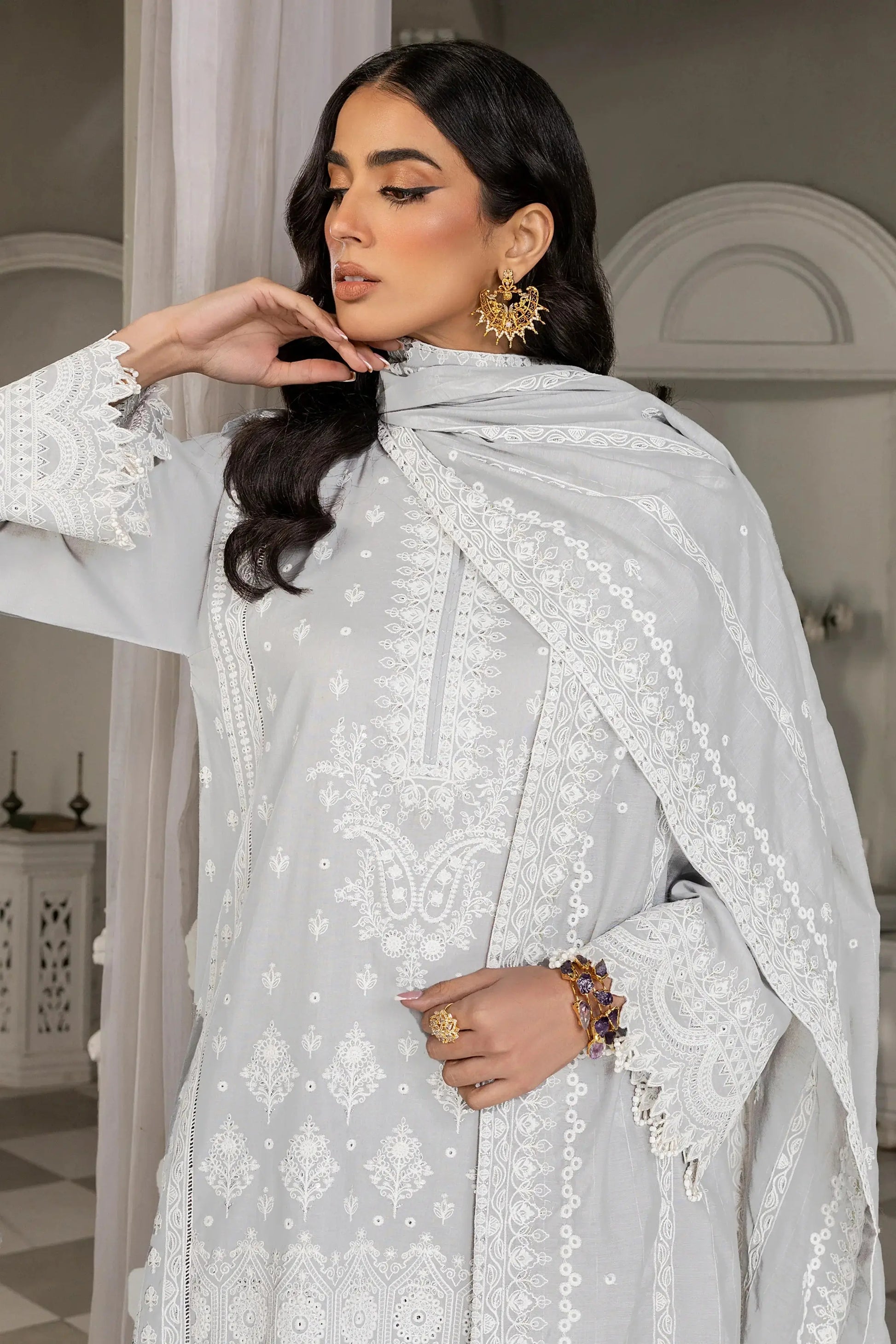 LSM | Embroidered Collection | 03 - Pakistani Designer Dress - by LSM | Type: Luxury - 100% Original at Saira Sultan
