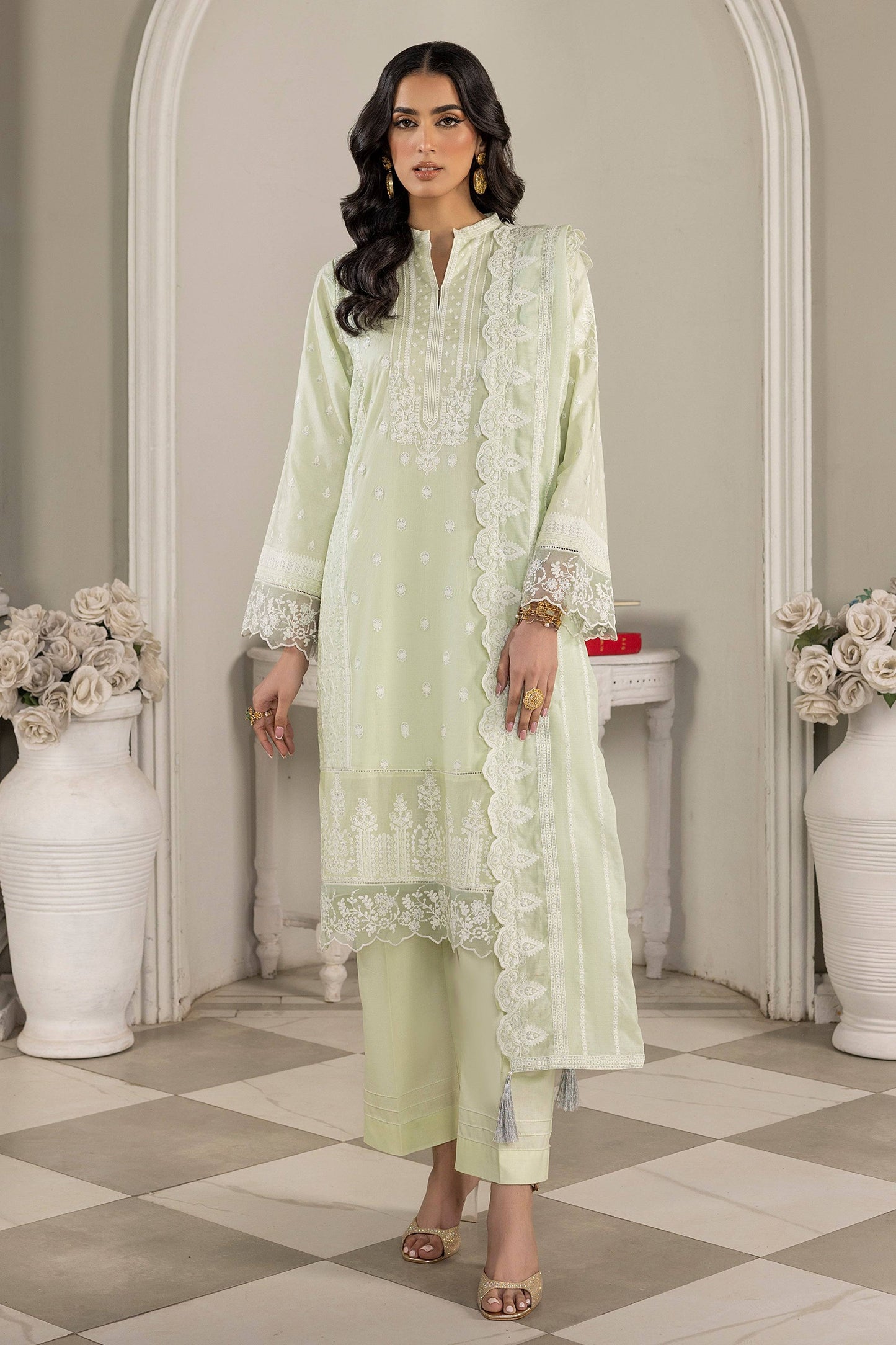 LSM | Embroidered Collection | 02 - Pakistani Designer Dress - by LSM | Type: Luxury - 100% Original at Saira Sultan