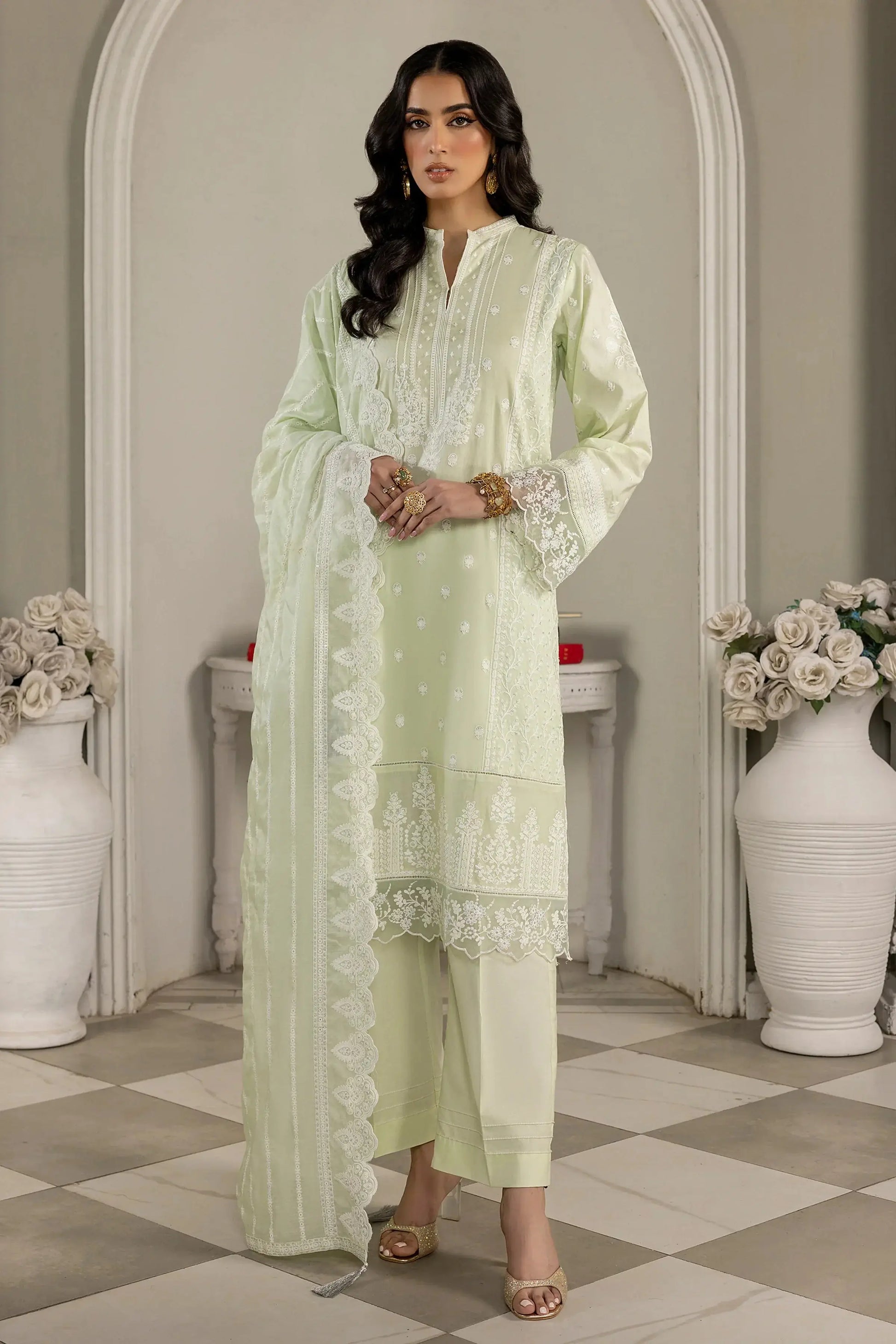 LSM | Embroidered Collection | 02 - Pakistani Designer Dress - by LSM | Type: Luxury - 100% Original at Saira Sultan