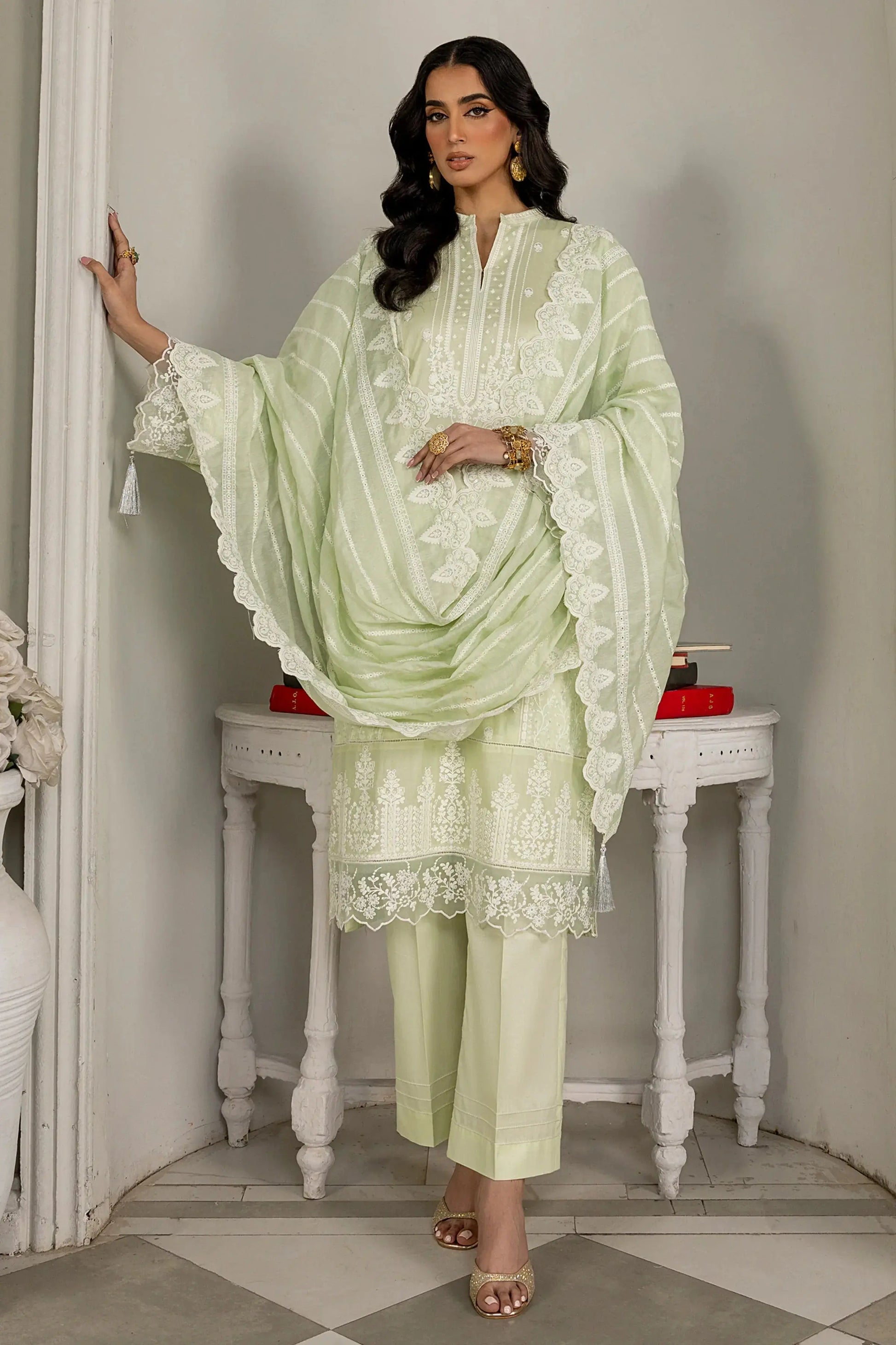 LSM | Embroidered Collection | 02 - Pakistani Designer Dress - by LSM | Type: Luxury - 100% Original at Saira Sultan