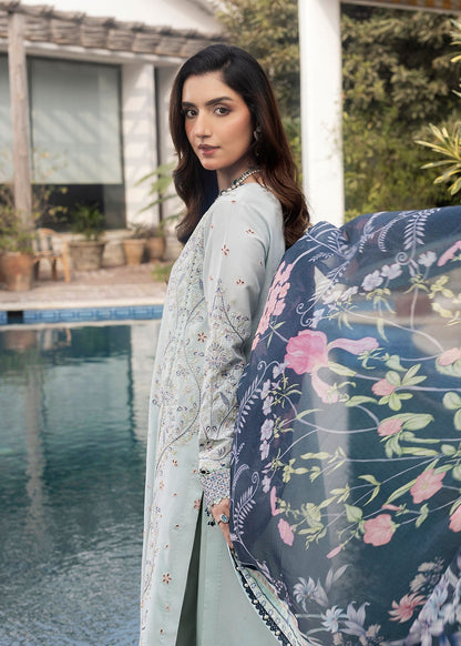 Shurooq | Luxury Lawn 25 | Evie Custom Size Light Blue Lawn