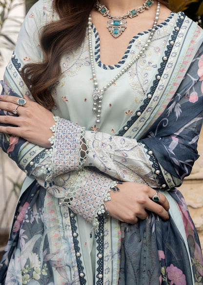 Shurooq | Luxury Lawn 25 | Evie L Light Blue Lawn