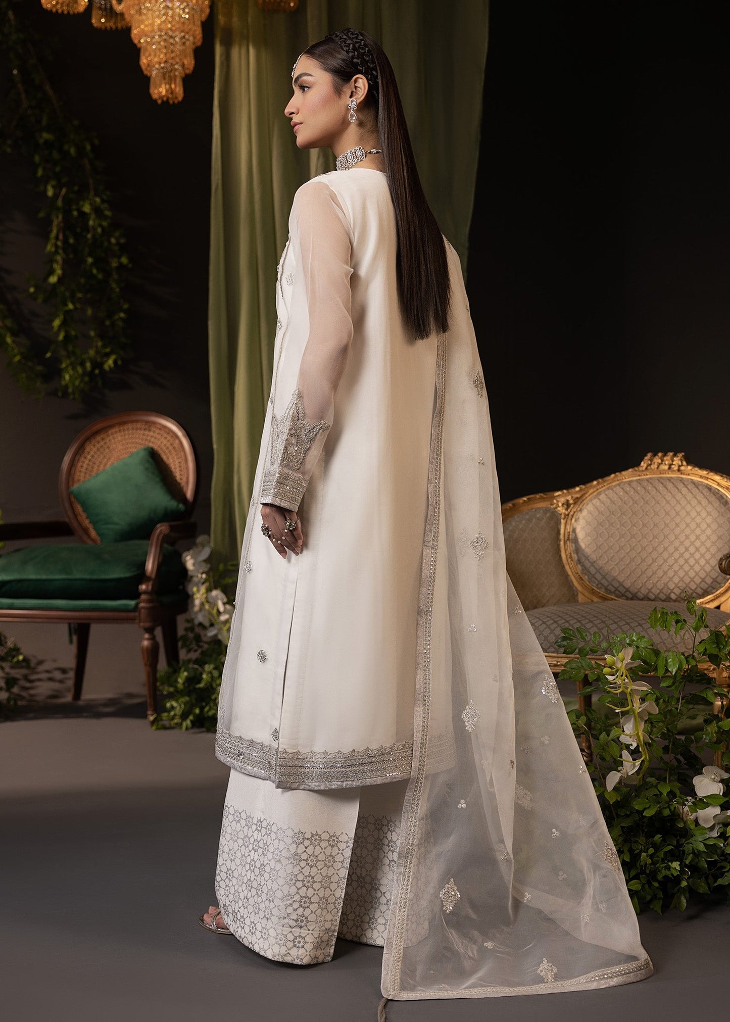 Shurooq | Garden of Dream | Jasmine M White Organza