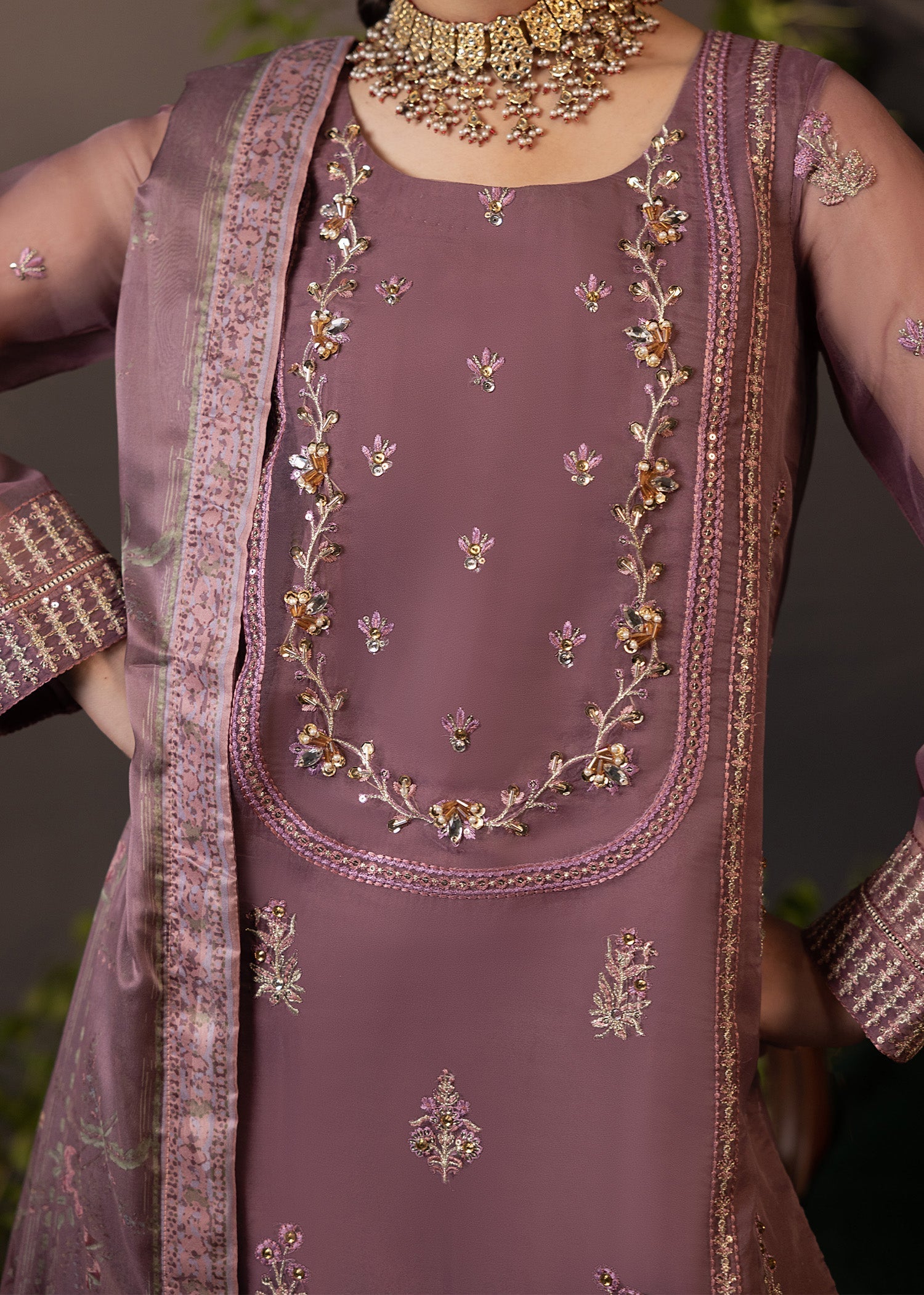 Shurooq | Garden of Dream | Lily L Lilac Organza