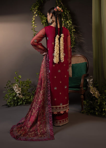 Shurooq | Garden of Dream | Poppy M Red Organza