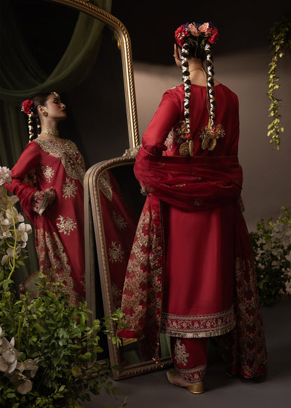 Shurooq | Garden of Dream | Crimson M Red Silk