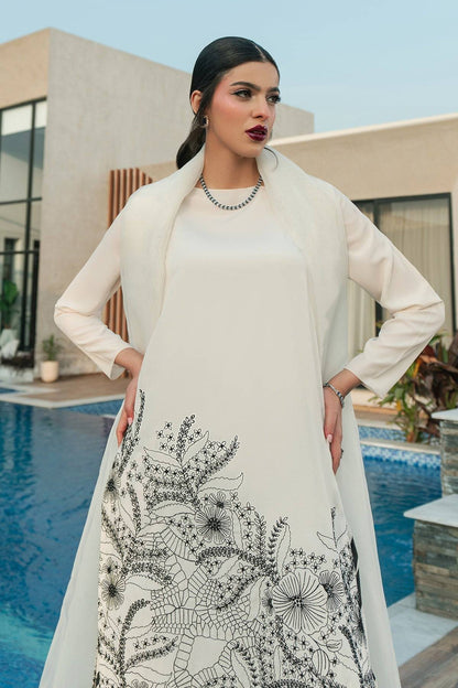Fahad Hussayn | Lawn Banger | Monochrome Babe - Pakistani Designer Dress - by Erum Khan | Type: Ladies Clothes - 100% Original at Saira Sultan