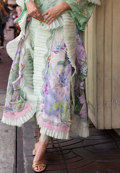 Zarqash | Luxury Lawn 25 | ZQLU 005 ELLIS XL Mint Green Lawn