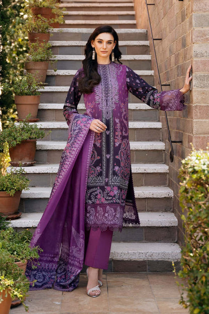 Afrozeh | Damask The Holiday Edit 25 | Azrina A XL Purple Lawn