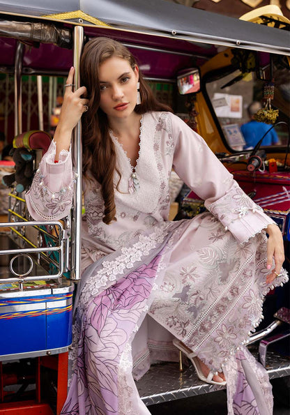 Zarqash | Luxury Lawn 25 | ZQLU 0010 ELSA L Pastel Pink Lawn