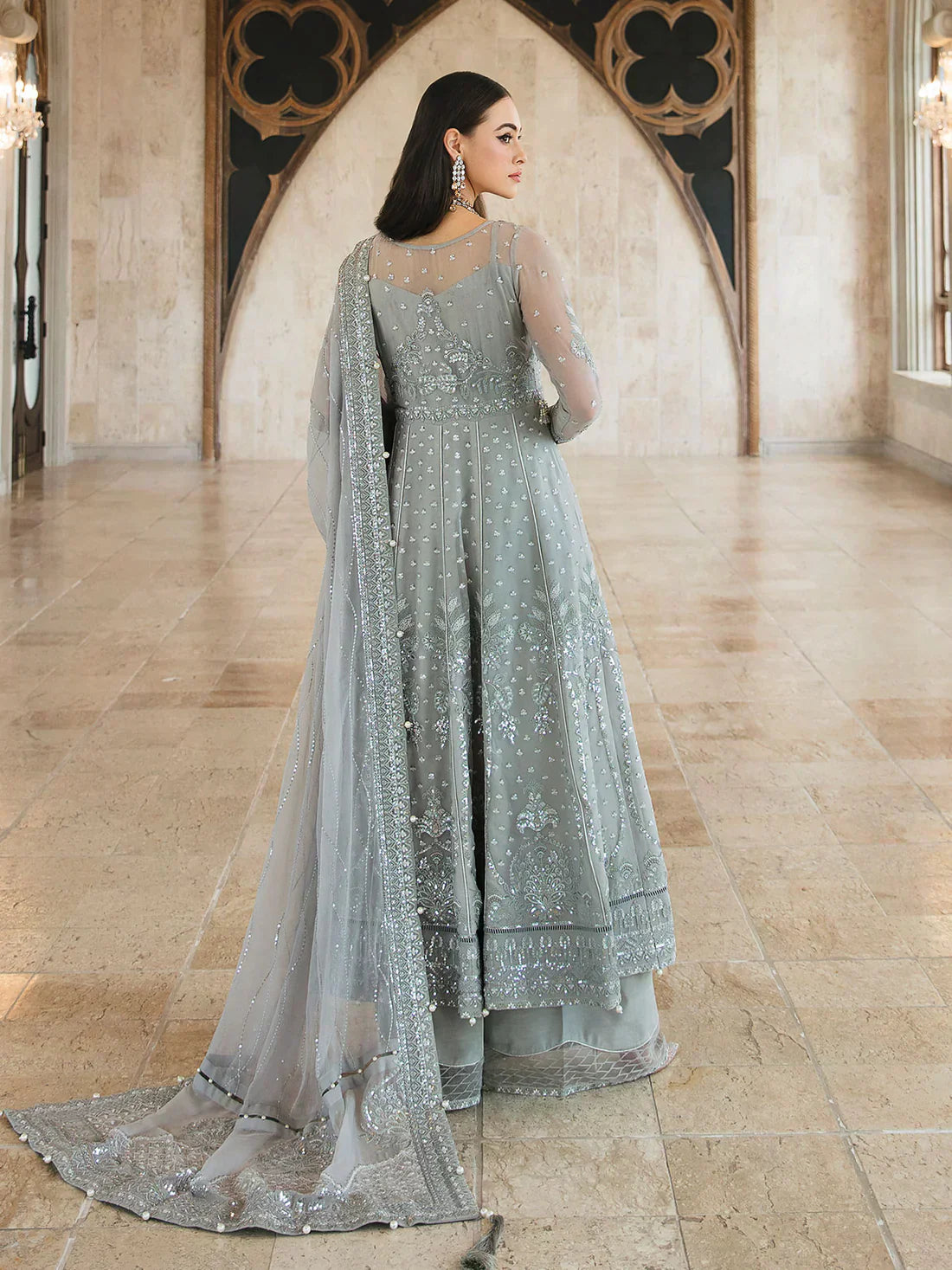 Gulaal | Embroidered Chiffon 23 | ARWA 06 - Pakistani Designer Dress - by Gulaal | Type: Bridal - 100% Original at Saira Sultan