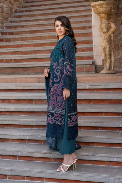 Afrozeh | Damask The Holiday Edit 25 | Azrina B XL Zinc Lawn