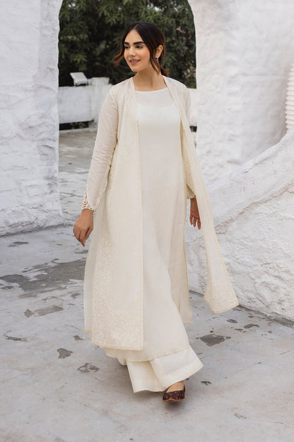 Erum Khan | Ramadan Edition | Amani L White Cotton Karandi