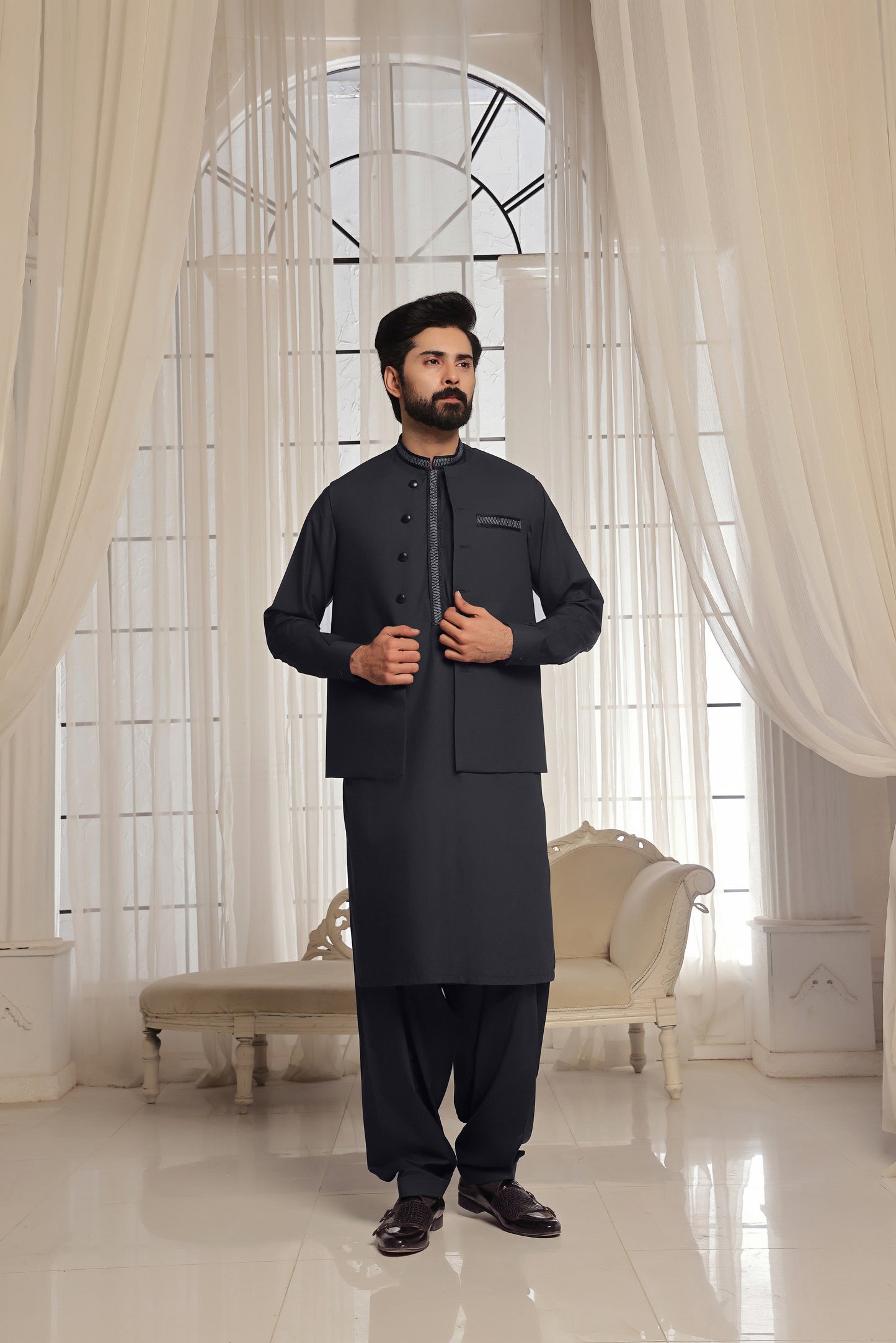 TGM | Men Fancy Wedding | Pixel Grey (3 Piece) X-Large