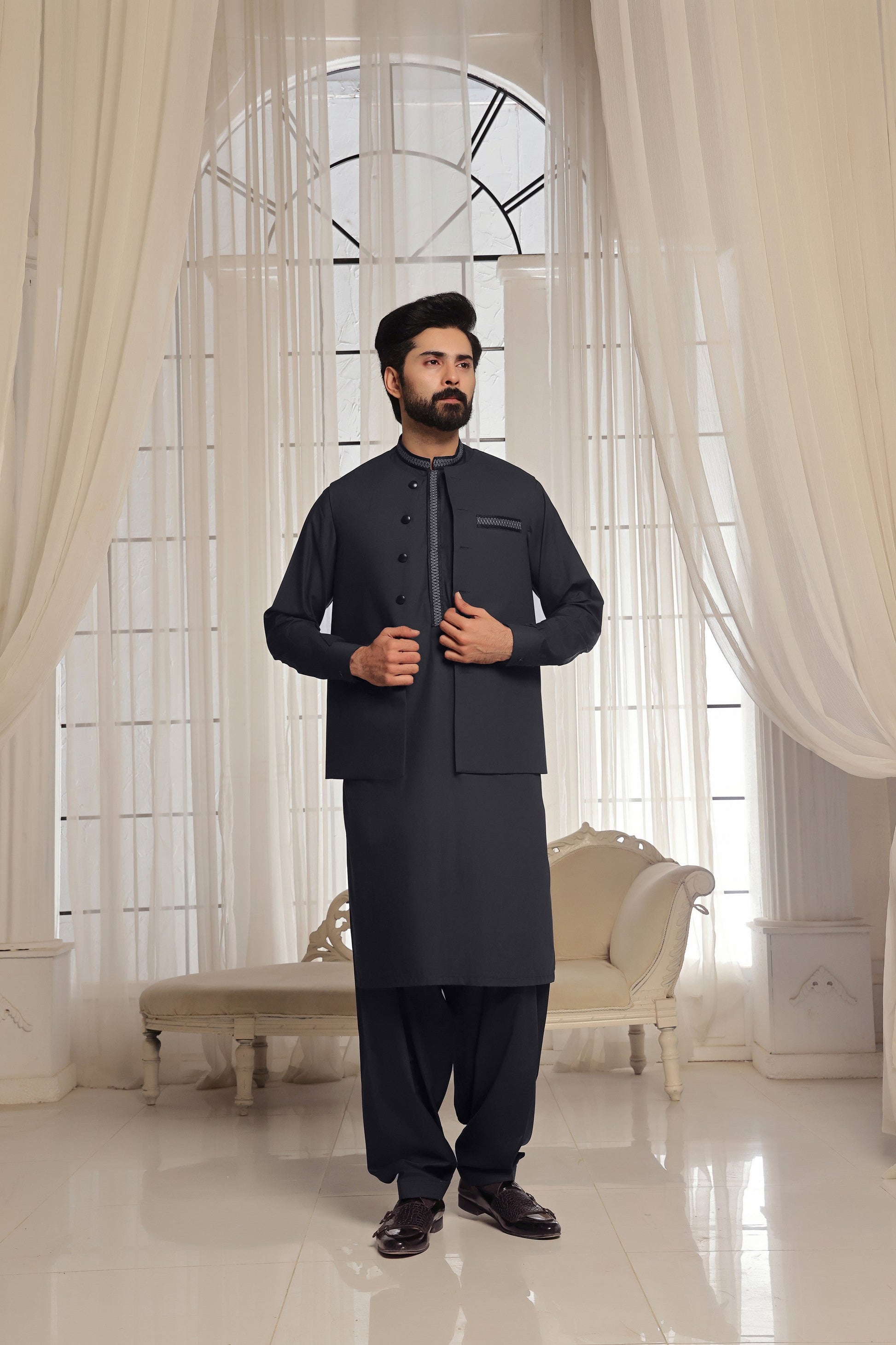 TGM | Men Fancy Wedding | Pixel Grey (3 Piece) X-Large