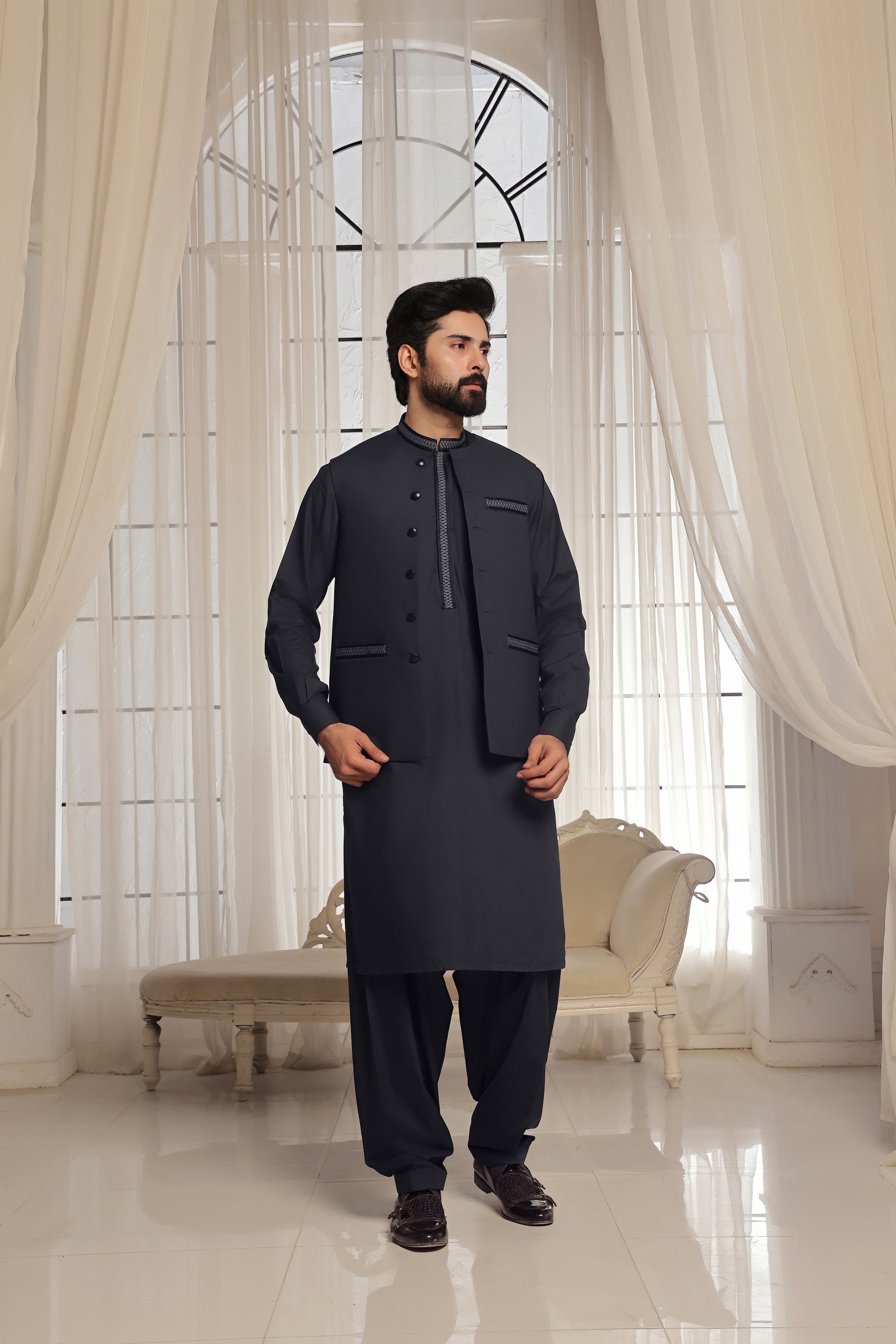 TGM | Men Fancy Wedding | Pixel Grey (3 Piece)
