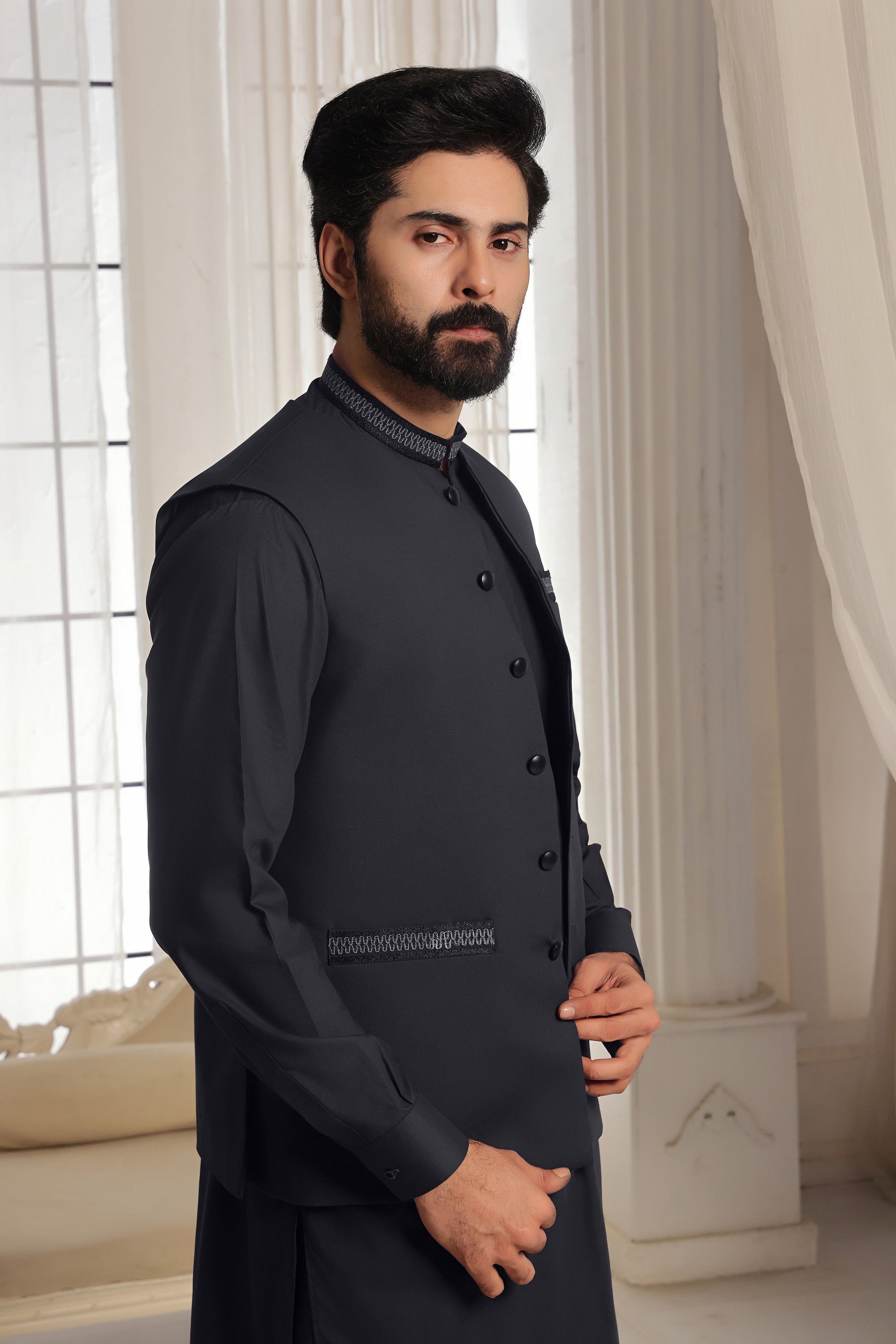 TGM | Men Fancy Wedding | Pixel Grey (3 Piece) Medium
