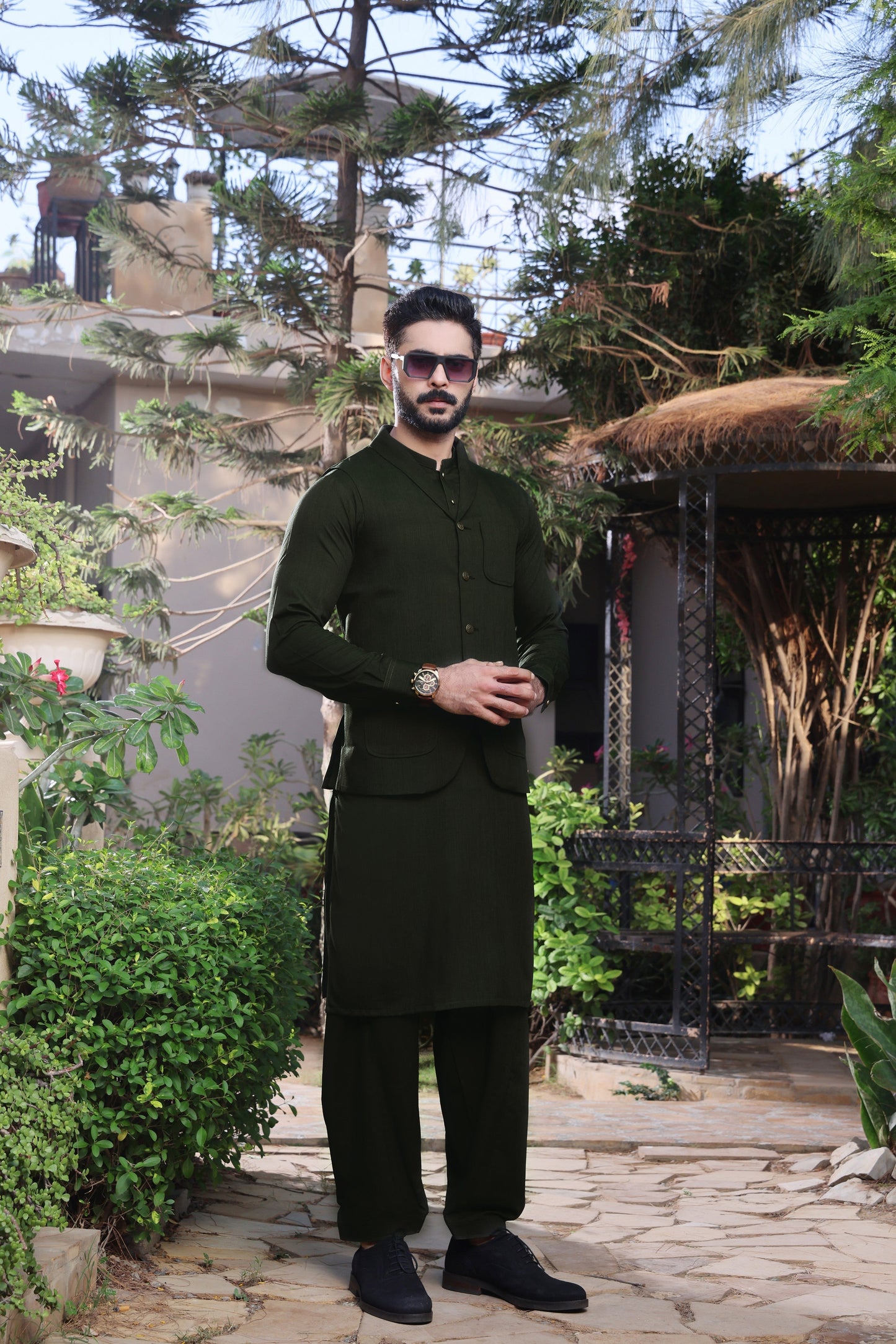 TGM | Men Fancy Wedding | Emerald Groove (3 Piece) Medium